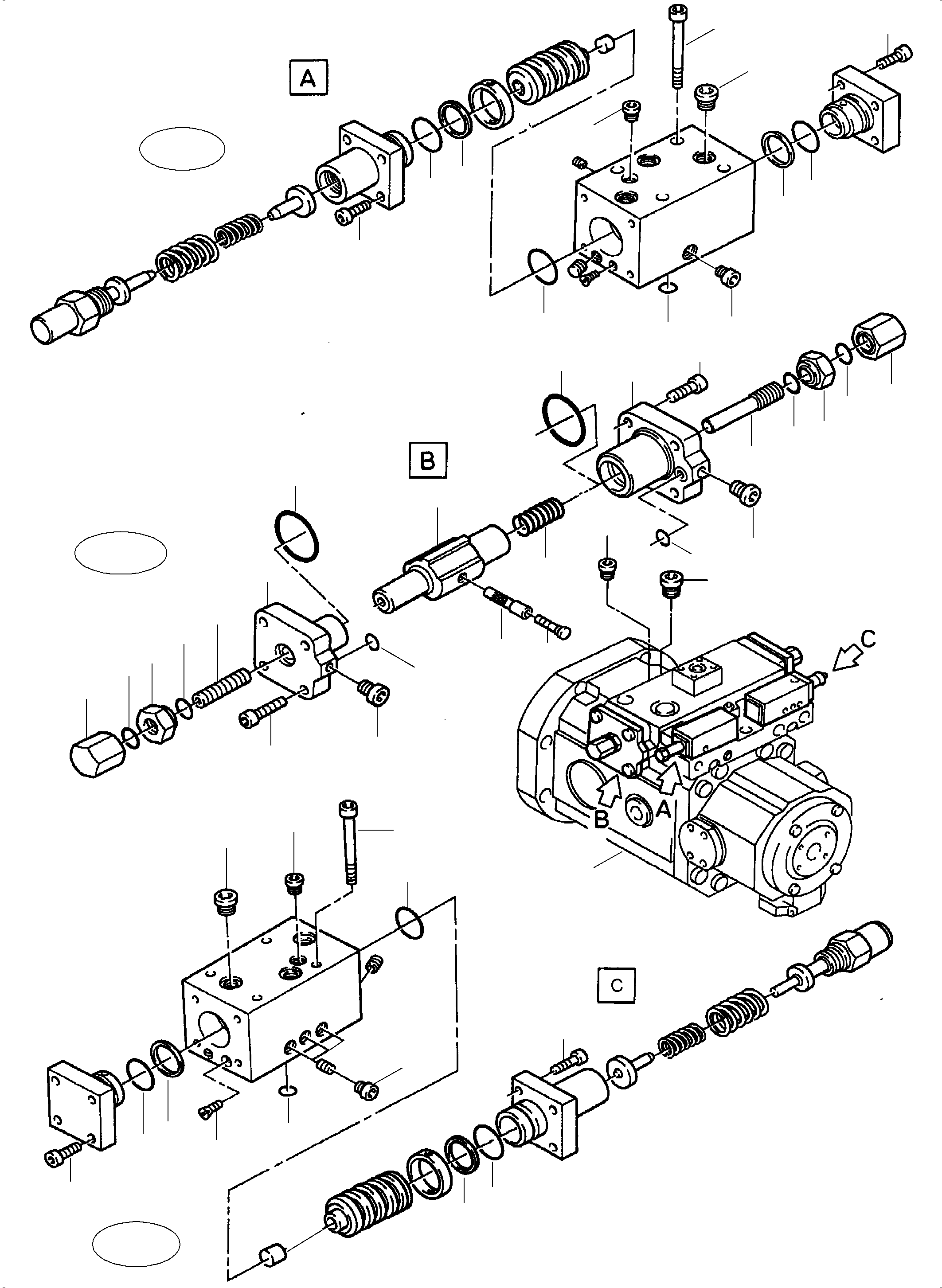 Komatsu parts book diagram for PC5500-6 S/N 15081: HYDRAULIC PUMP