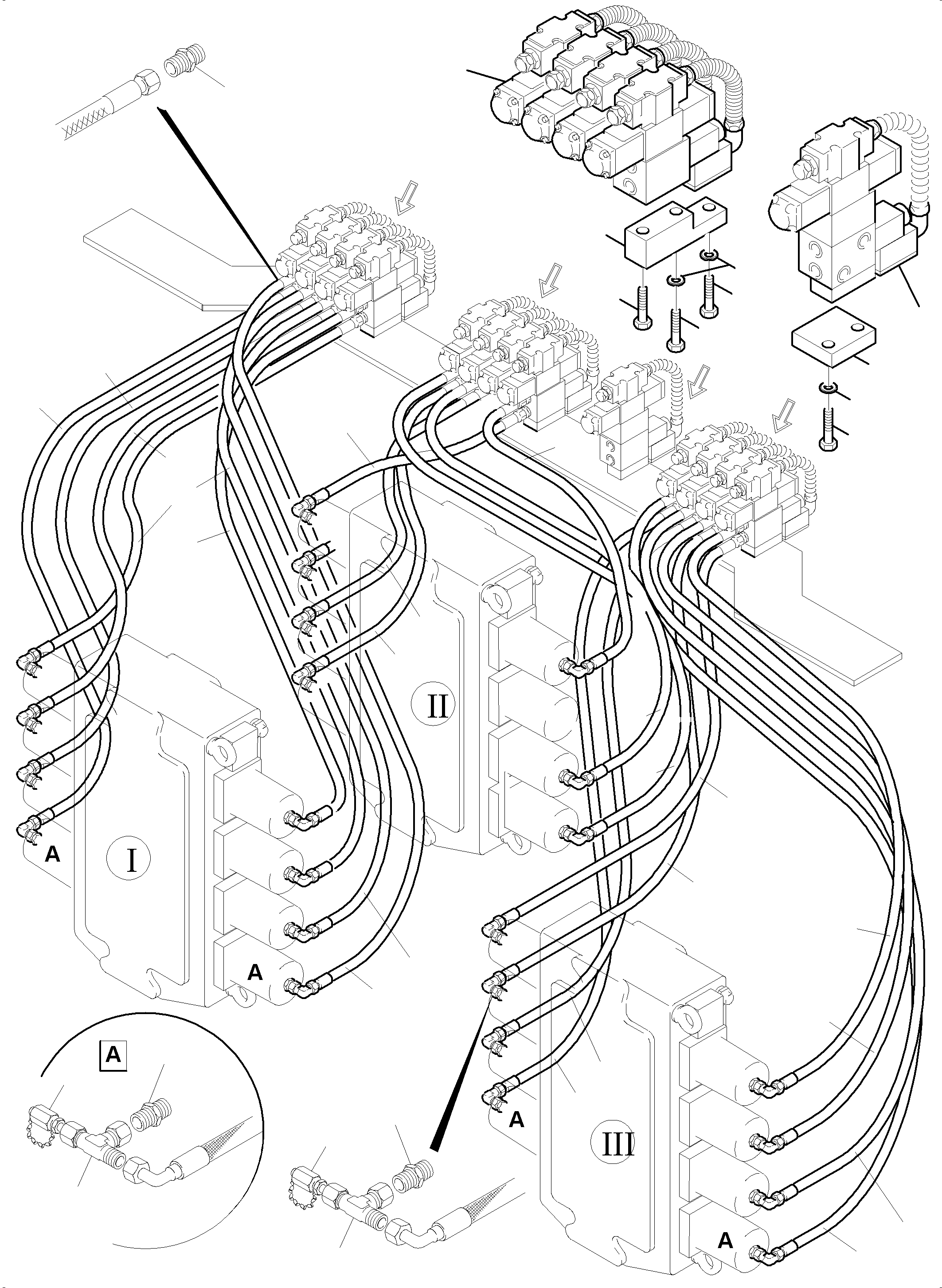 Komatsu parts book diagram for PC5500-6 S/N 15081: REMOTE CONTROL MANIFOLD, MOUNTING