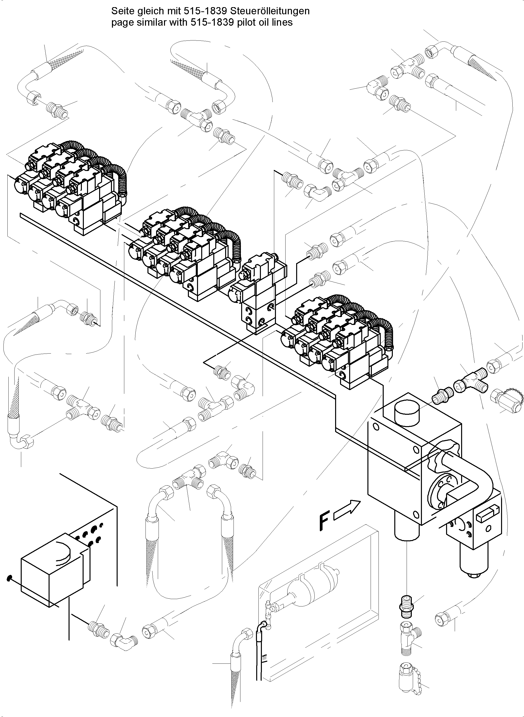 Komatsu parts book diagram for PC5500-6 S/N 15081: REMOTE CONTROL MANIFOLD, MOUNTING