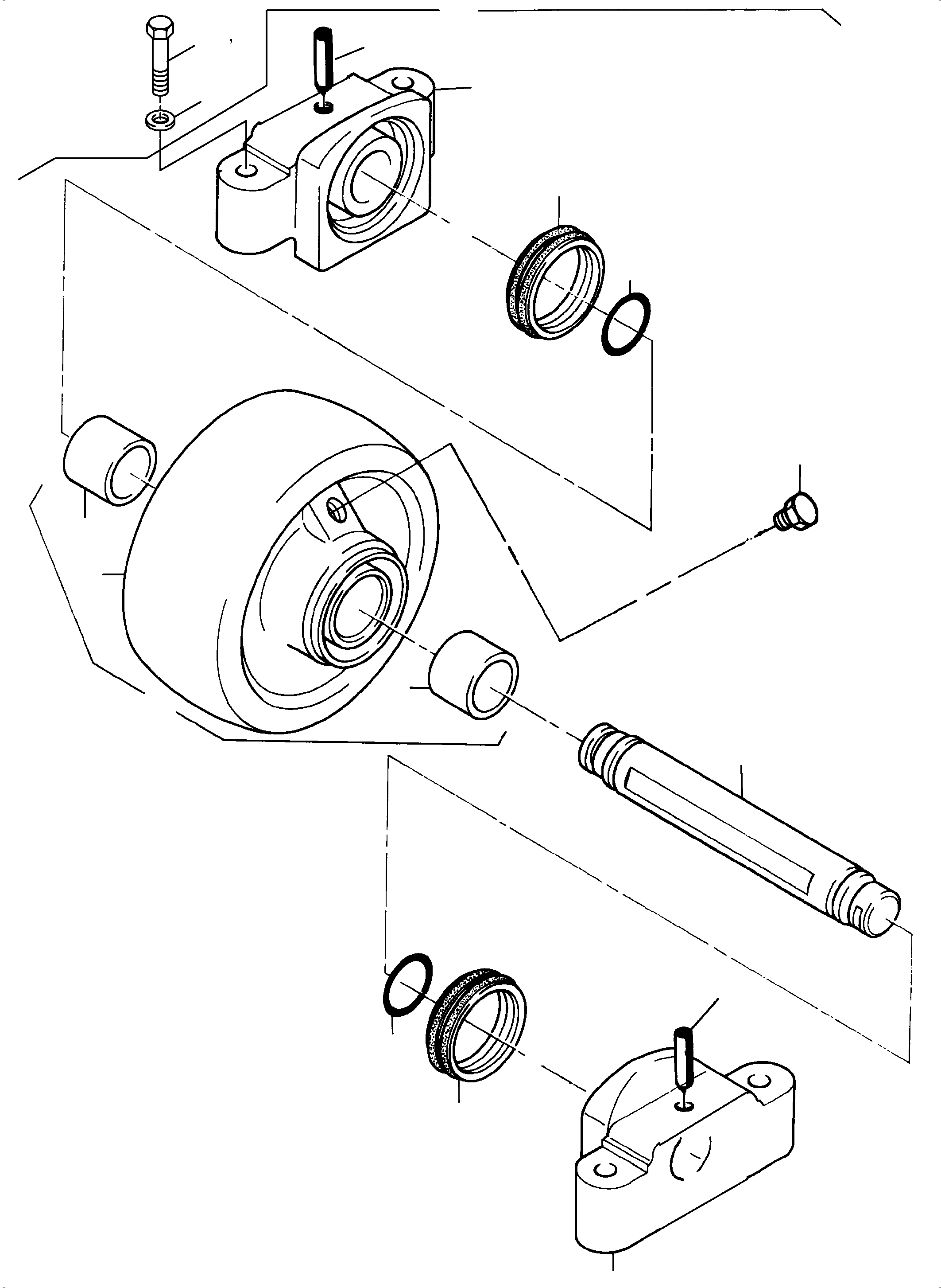Komatsu parts book diagram for PC5500-6 S/N 15081: TOP ROLLER
