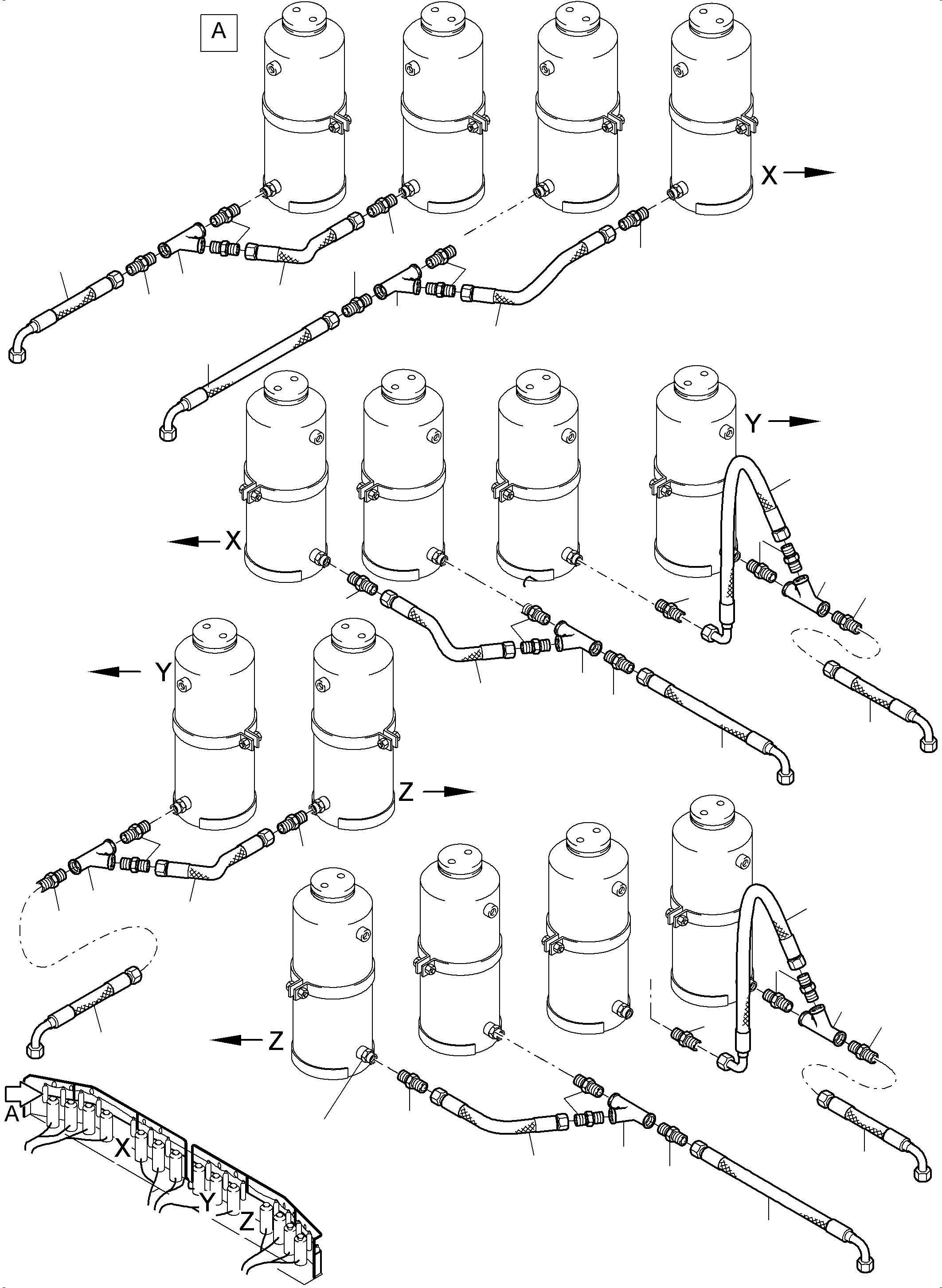 Komatsu parts book diagram for PC5500-6 S/N 15081: FIRE EXTINGUISHING EQUIPMENT, TWIN SYSTEM DRY-WET