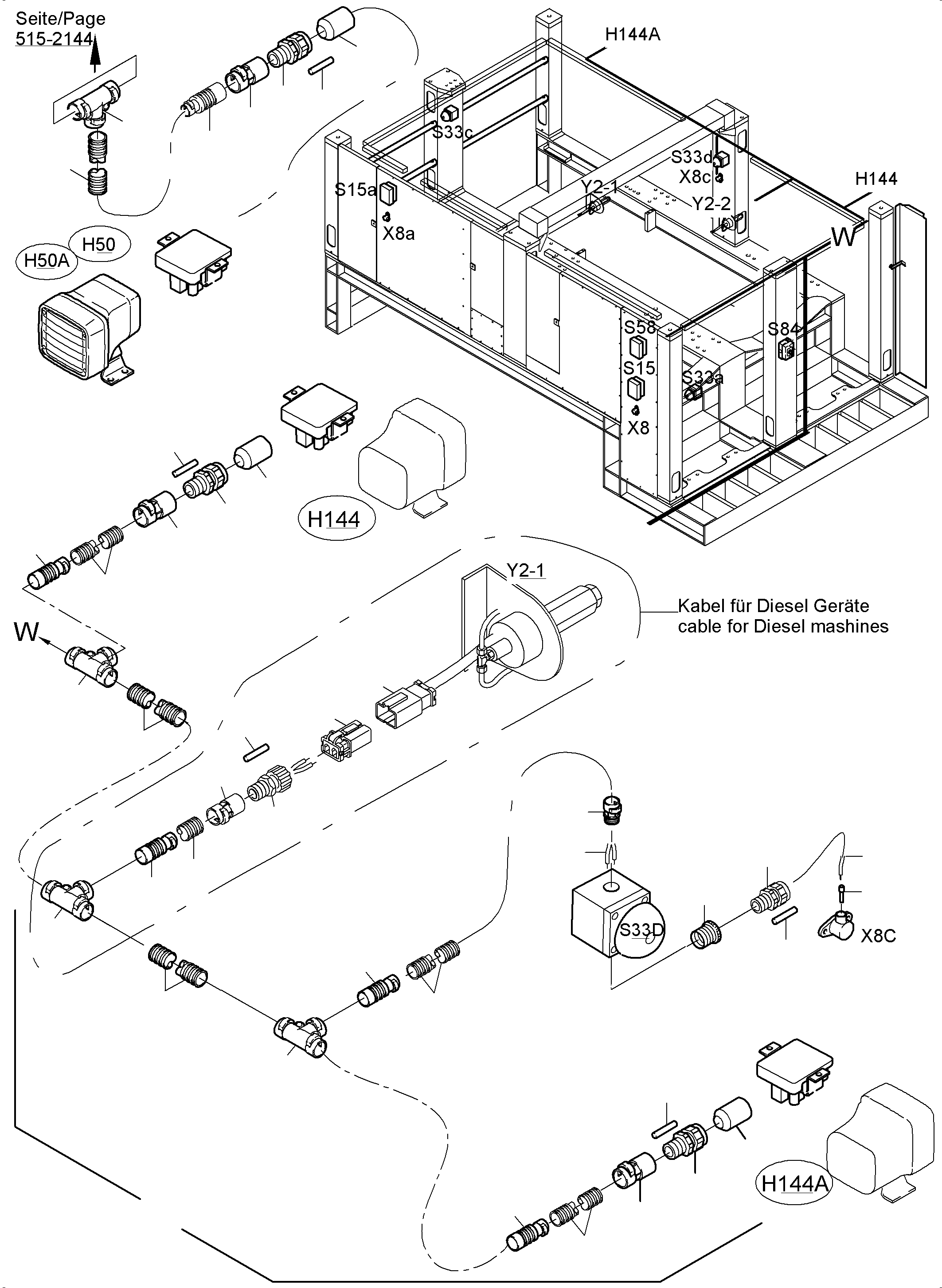 Komatsu parts book diagram for PC5500-6 S/N 15081: LIGHTING EQUIPMENT