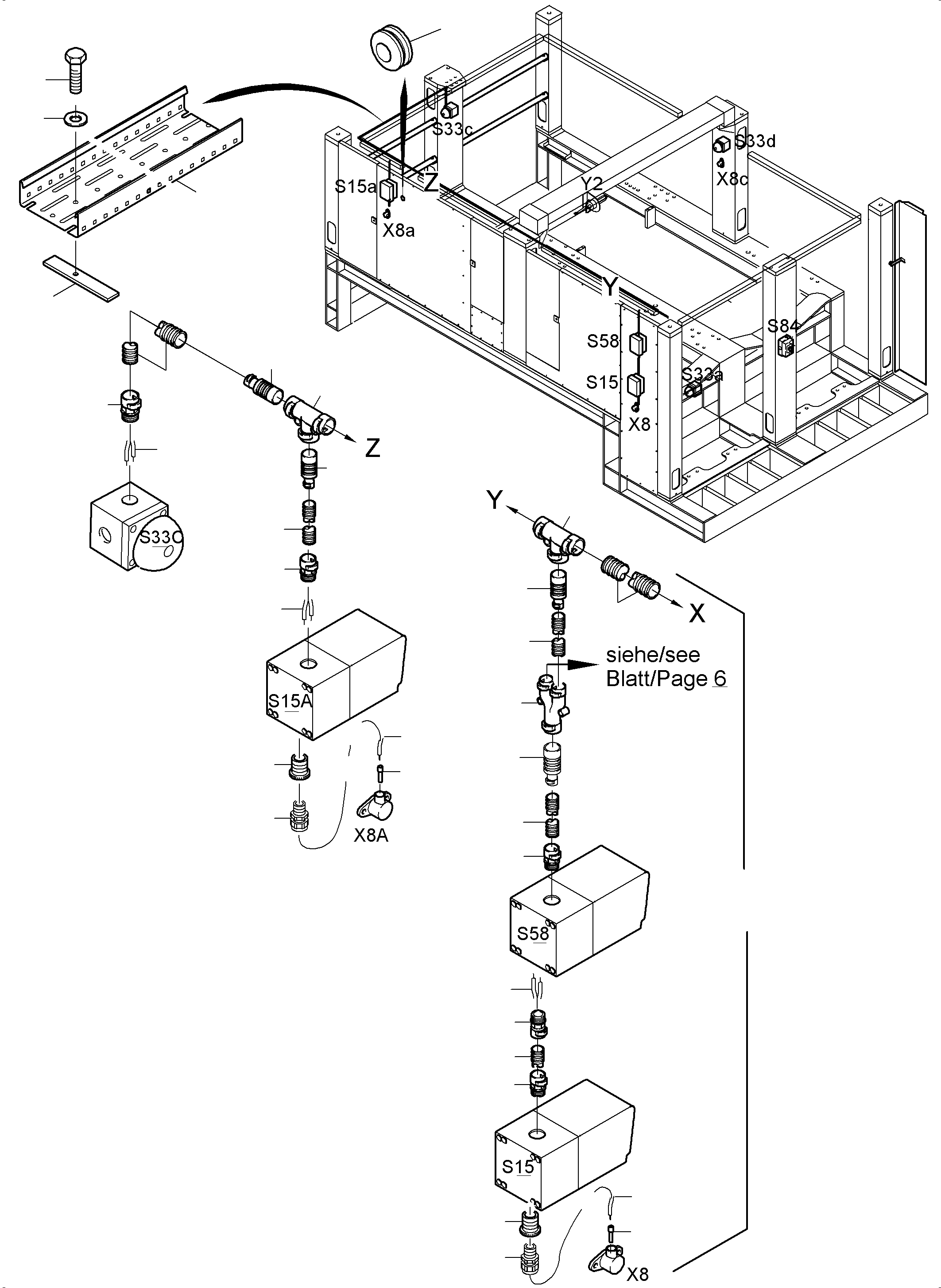 Komatsu parts book diagram for PC5500-6 S/N 15081: LIGHTING EQUIPMENT