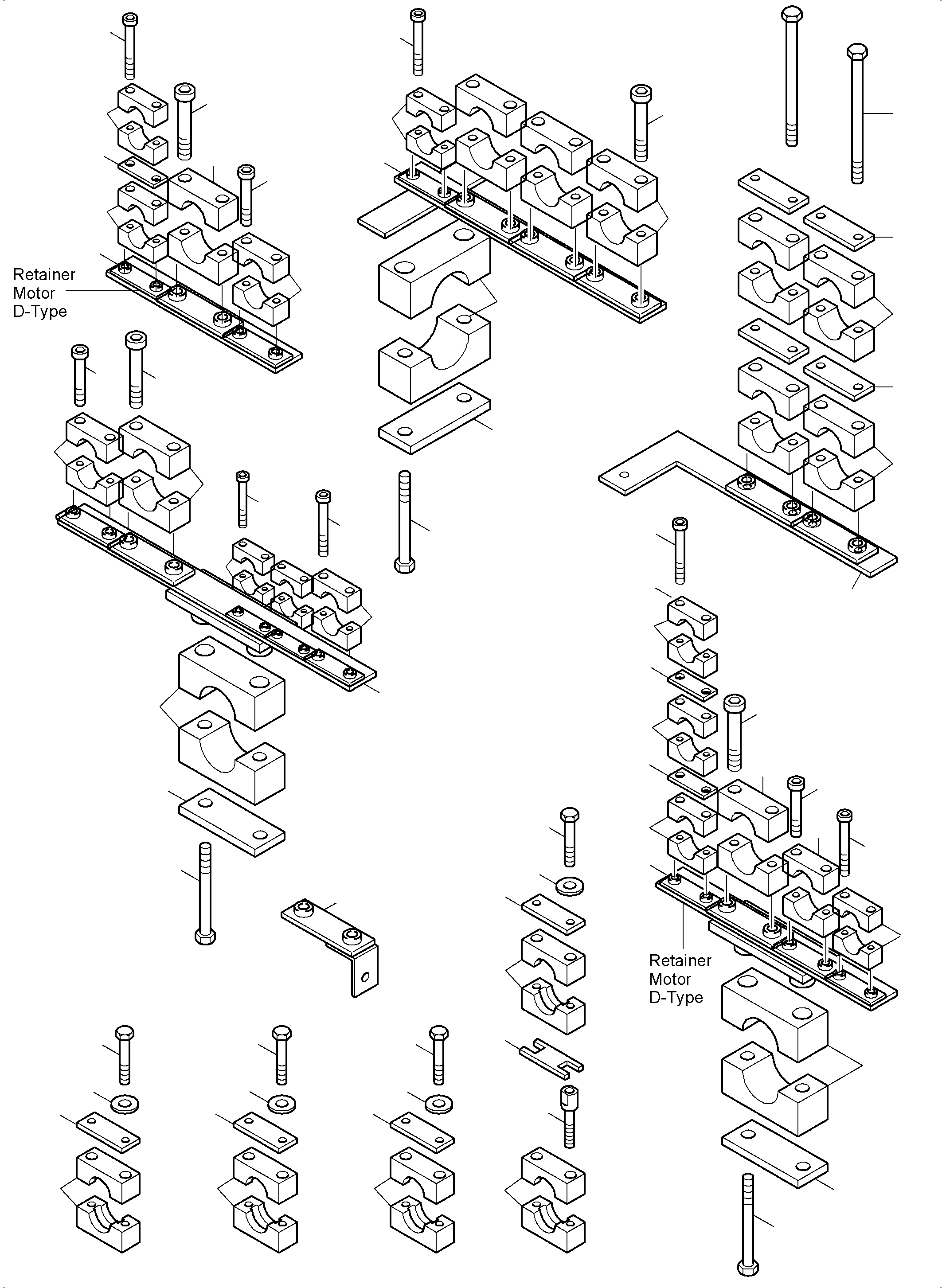 Komatsu parts book diagram for PC5500-6 S/N 15081: HOSE CLAMP ASSY PDG