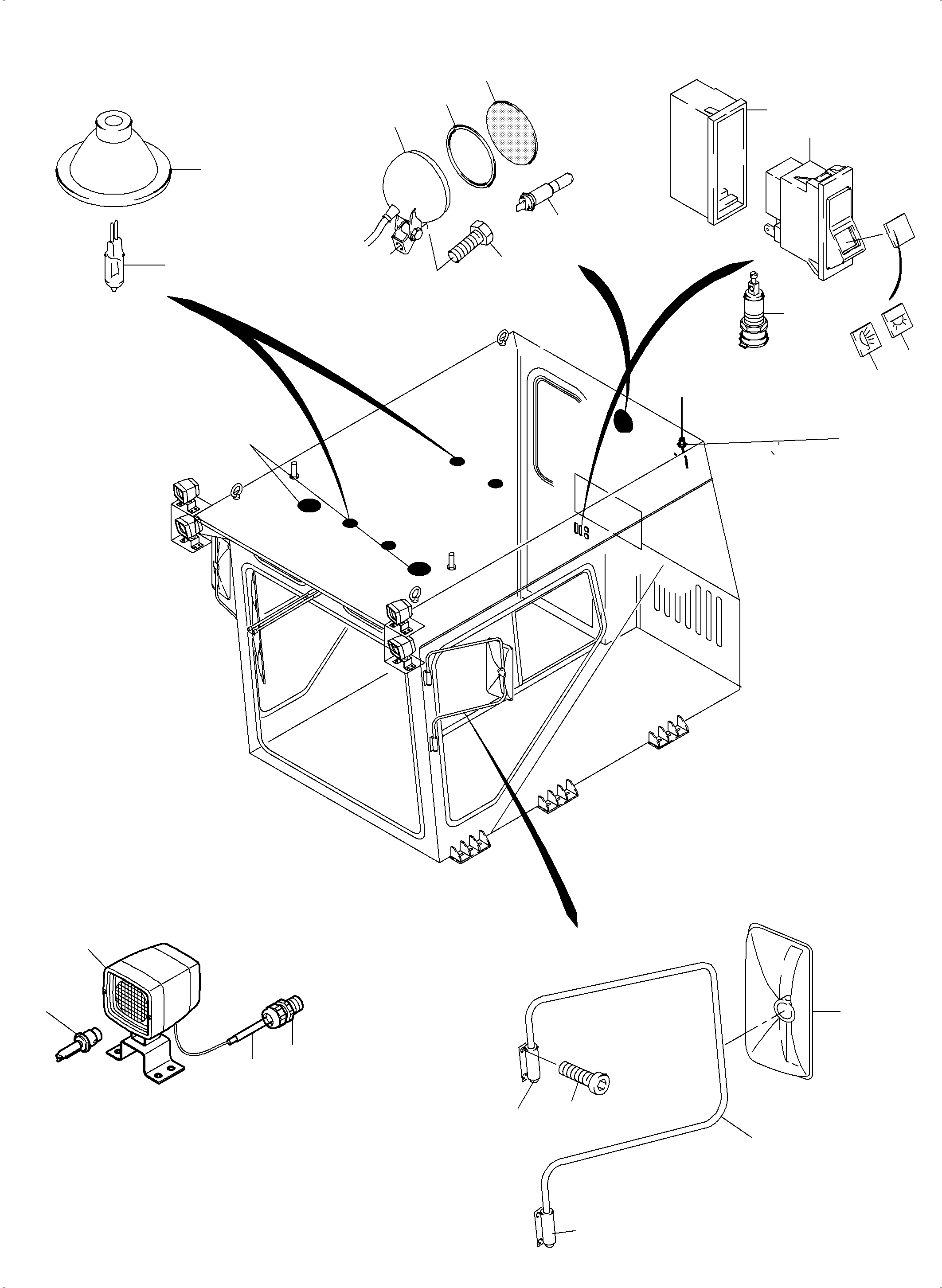 Komatsu parts book diagram for PC5500-6 S/N 15081: OPERATOR'S CAB