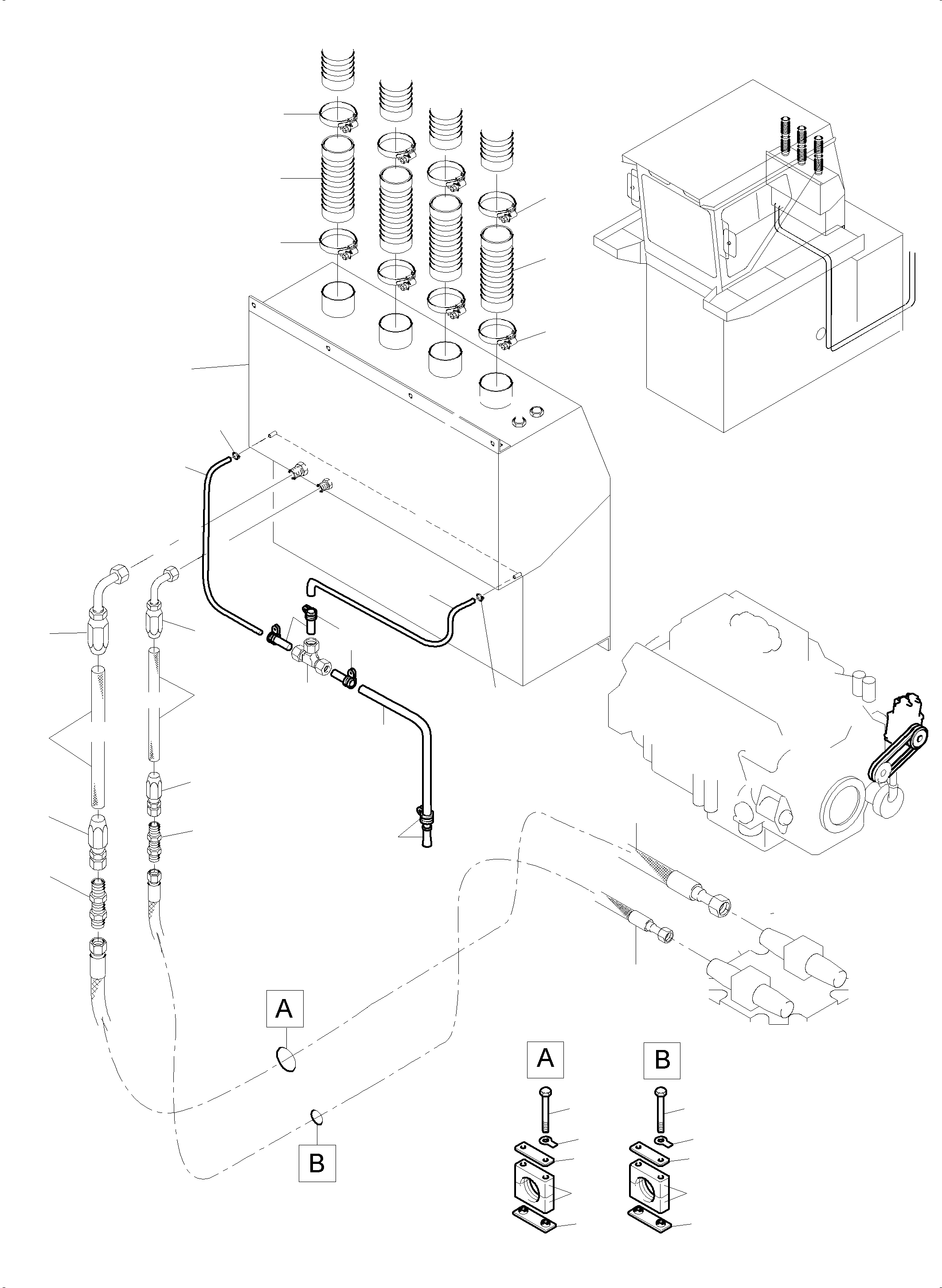 Komatsu parts book diagram for PC5500-6 S/N 15081: AIR CONDITION ARR.