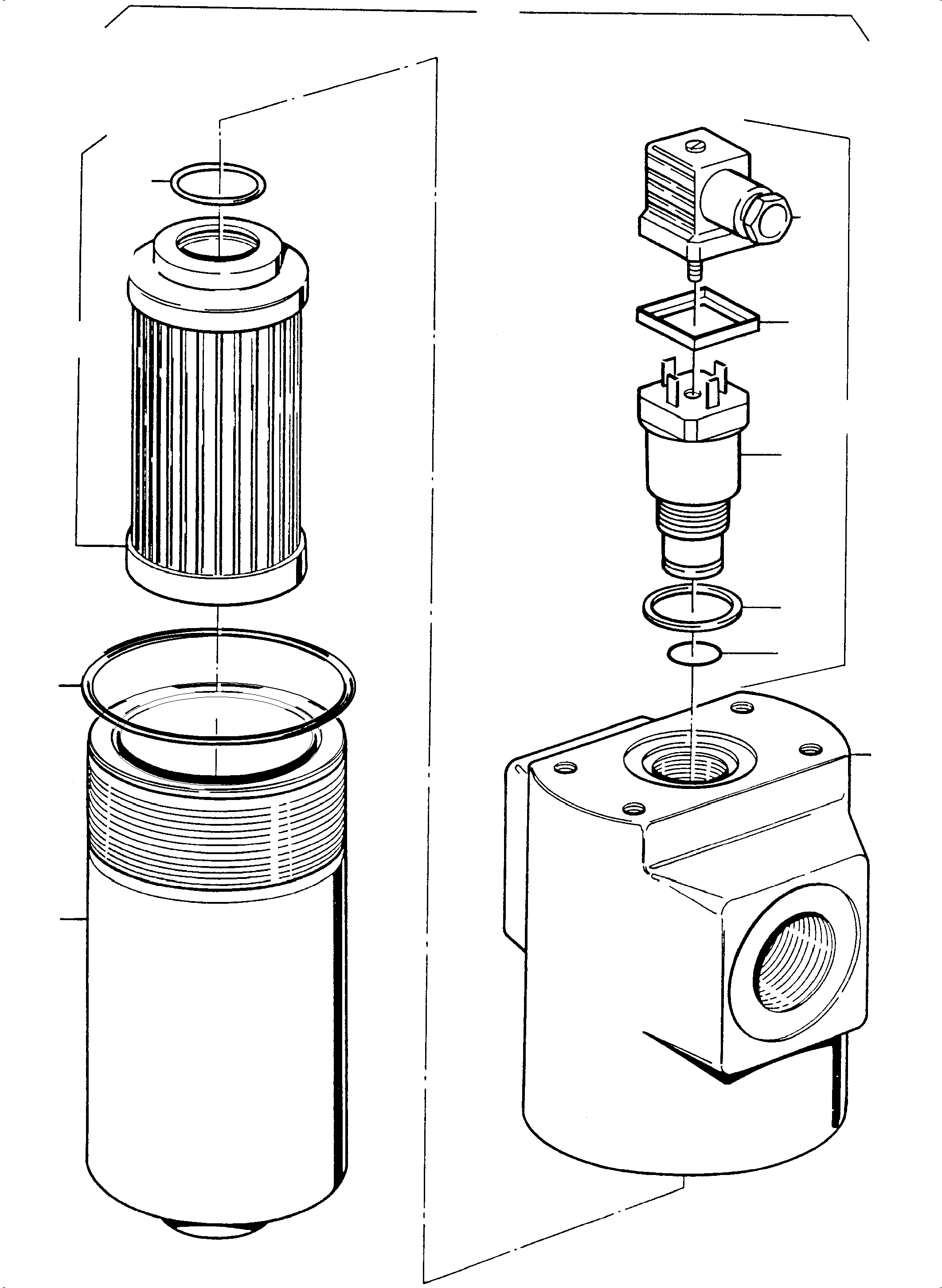 Komatsu parts book diagram for PC5500-6 S/N 15081: PRESSURE FILTER
