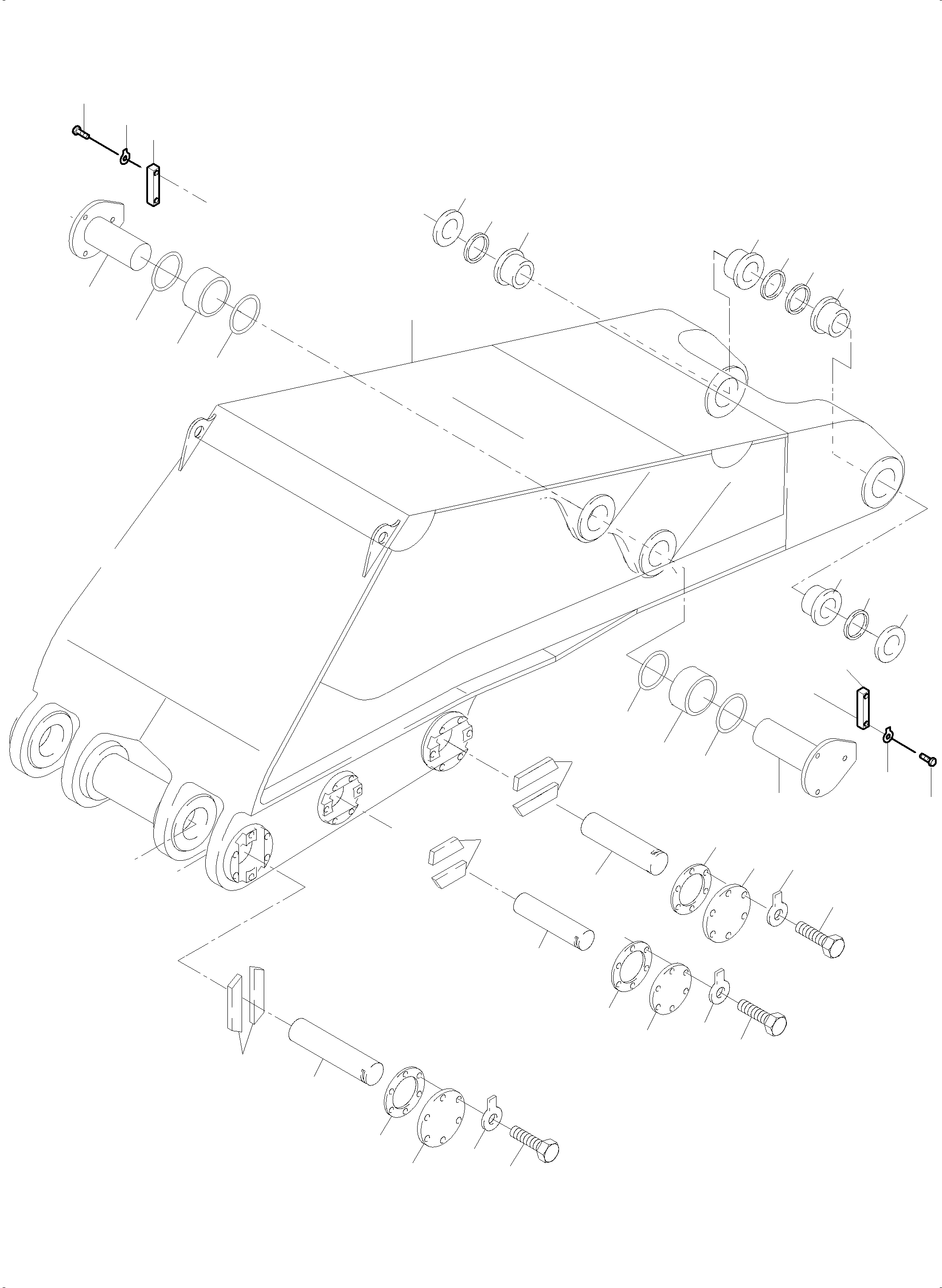 Komatsu parts book diagram for PC5500-6 S/N 15081: BOOM 7.6 M