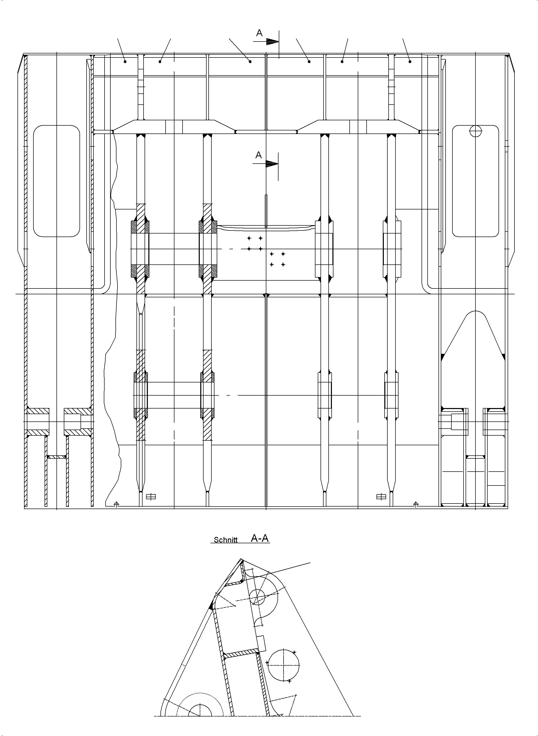 Komatsu parts book diagram for PC5500-6 S/N 15081: WEAR PACKAGE BACK PANEL (WP2) AND BULLCLAM (WP2+) 30 CBM