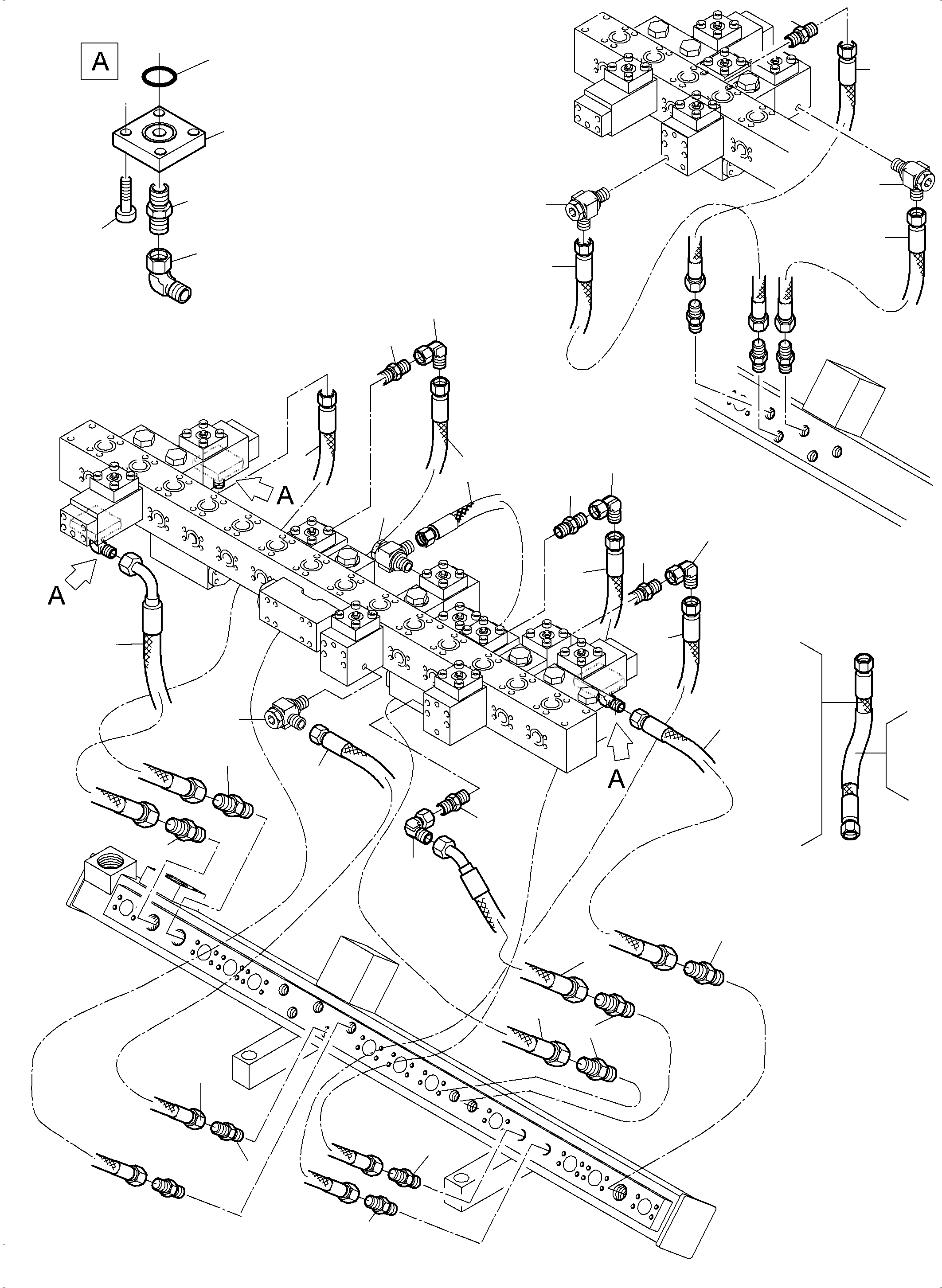 Excavators Mining Komatsu / PC5500-6 S/N 15083(G15083) / Return Lines - Manifold, BE(515-1867e : 515-1867e)