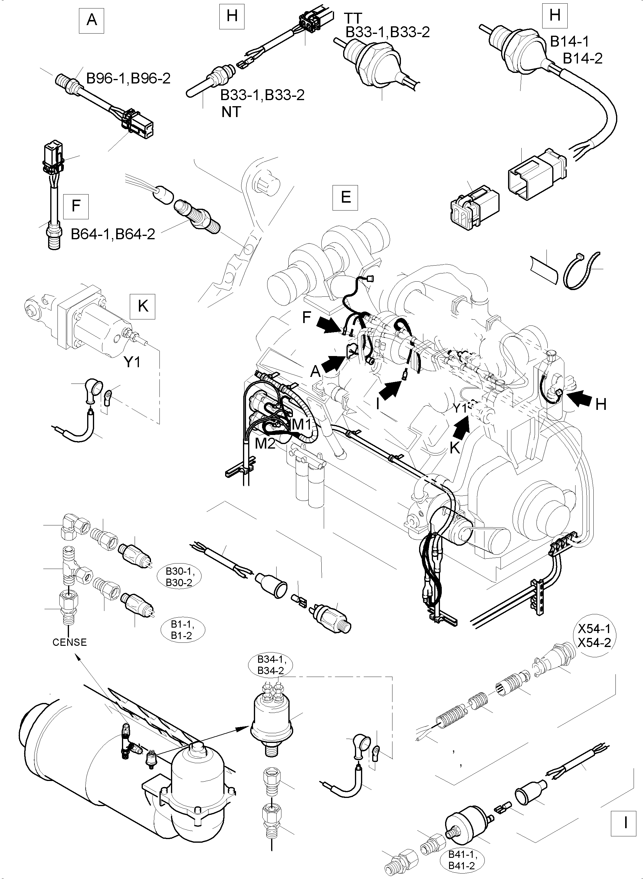 Excavators Mining Komatsu / PC5500-6 S/N 15083(G15083) / Cables - Engine and Transmitter(515-2148r1 : 515-2148r1)