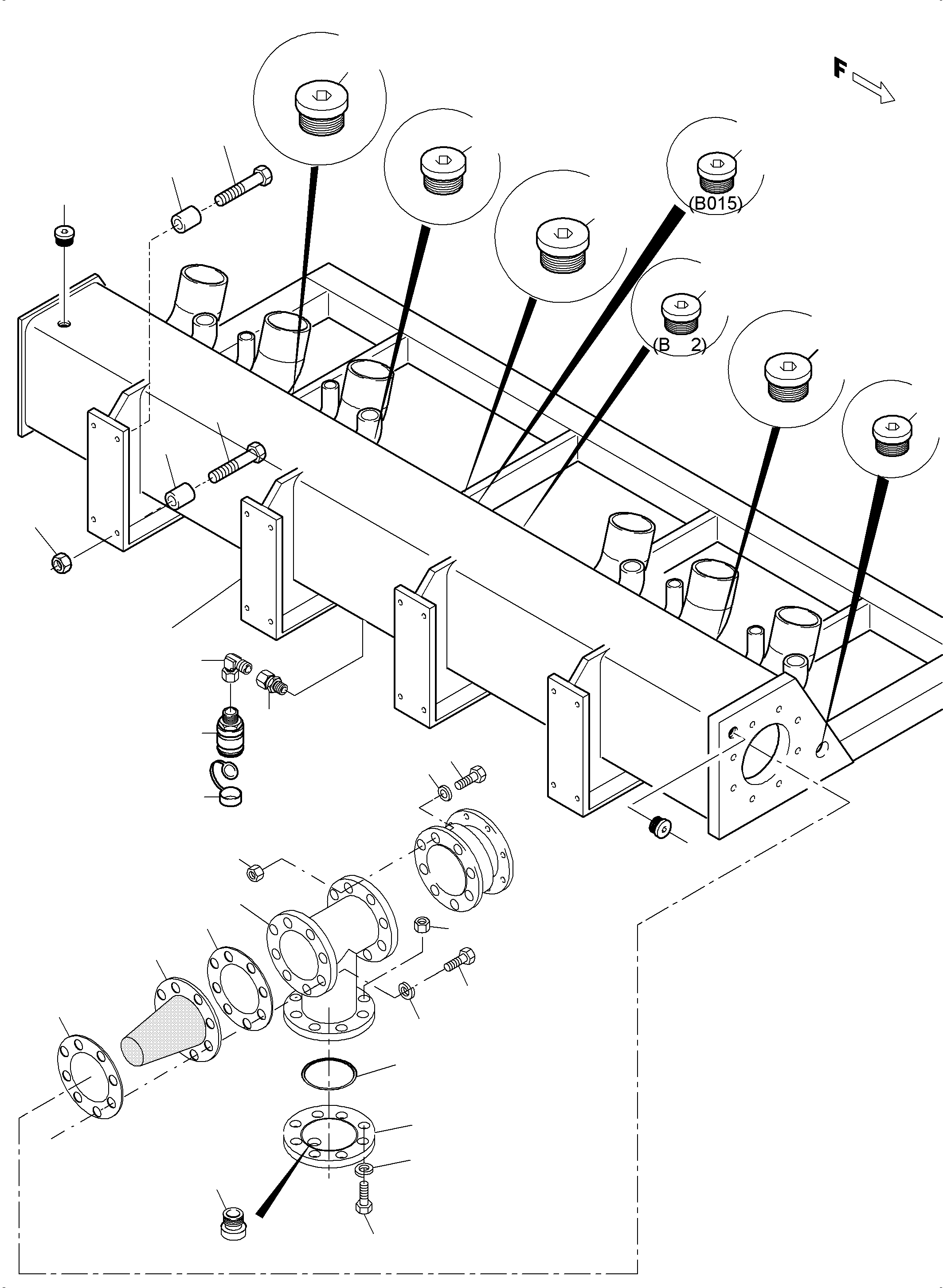 Excavators Mining Komatsu / PC5500-6 S/N 15083(G15083) / Suction tank(515-1804g : 515-1804g)
