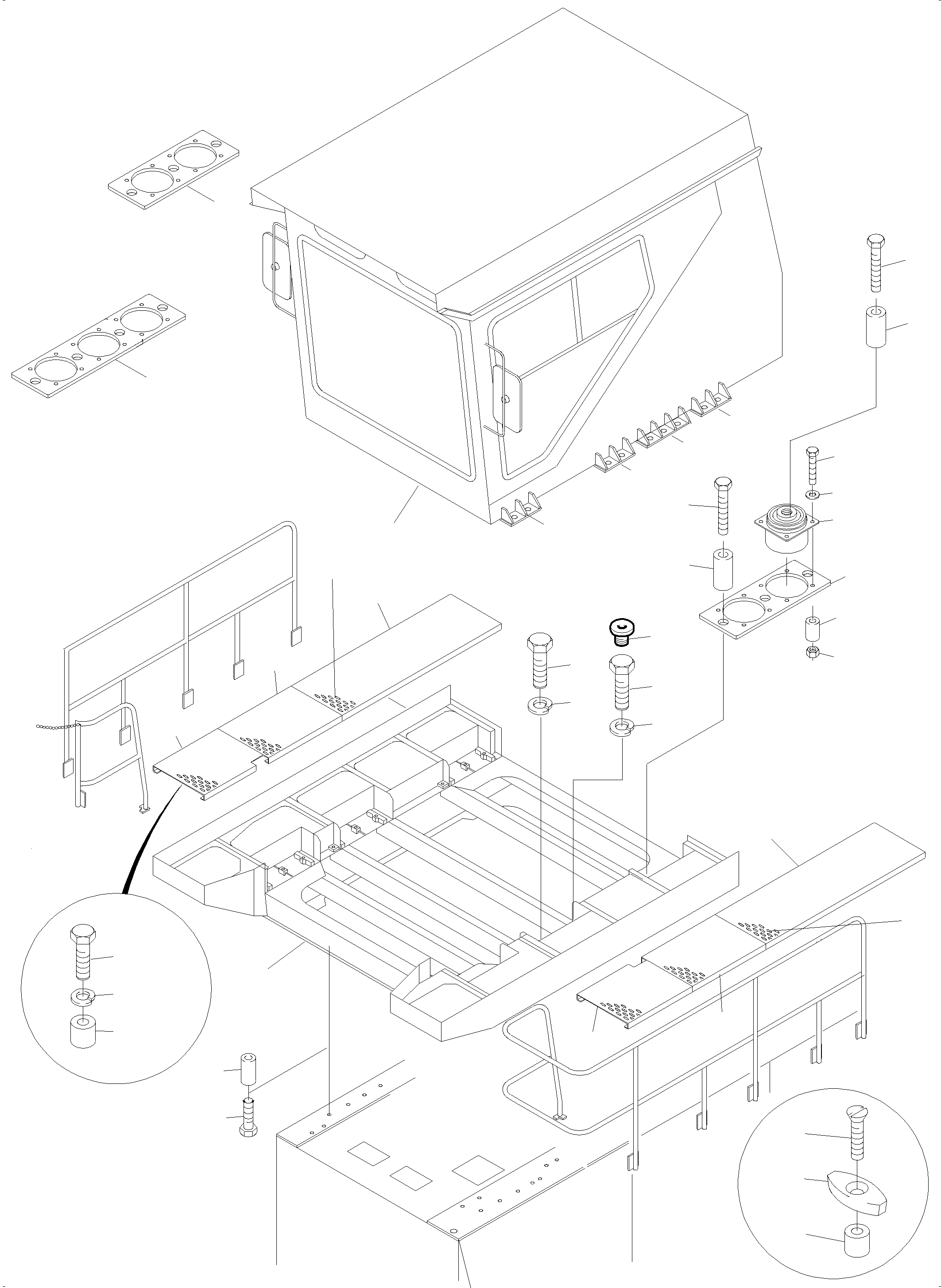 Komatsu parts book diagram for PC5500-6 S/N 15083: OPERATORґS CAB ARR.