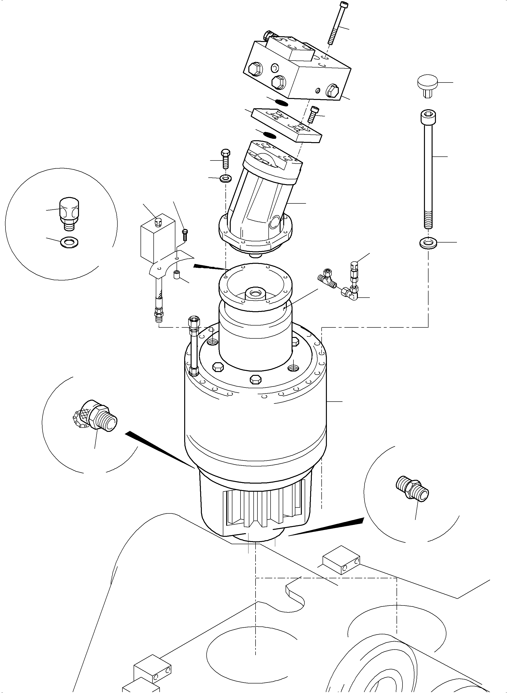 Komatsu parts book diagram for PC5500-6 S/N 15083: SLEW GEAR ARR.