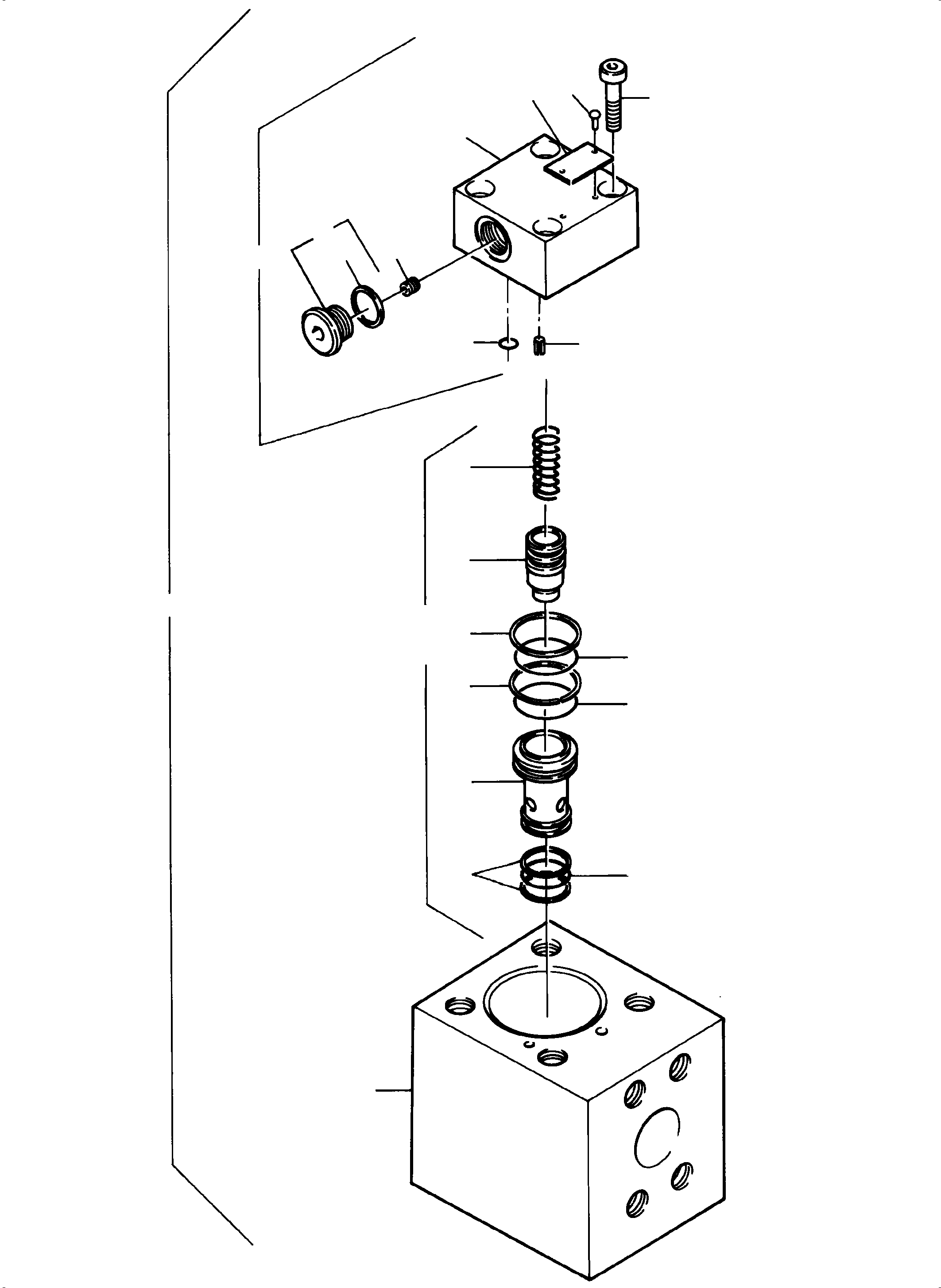 Komatsu parts book diagram for PC5500-6 S/N 15086: NON-RETURN VALVE