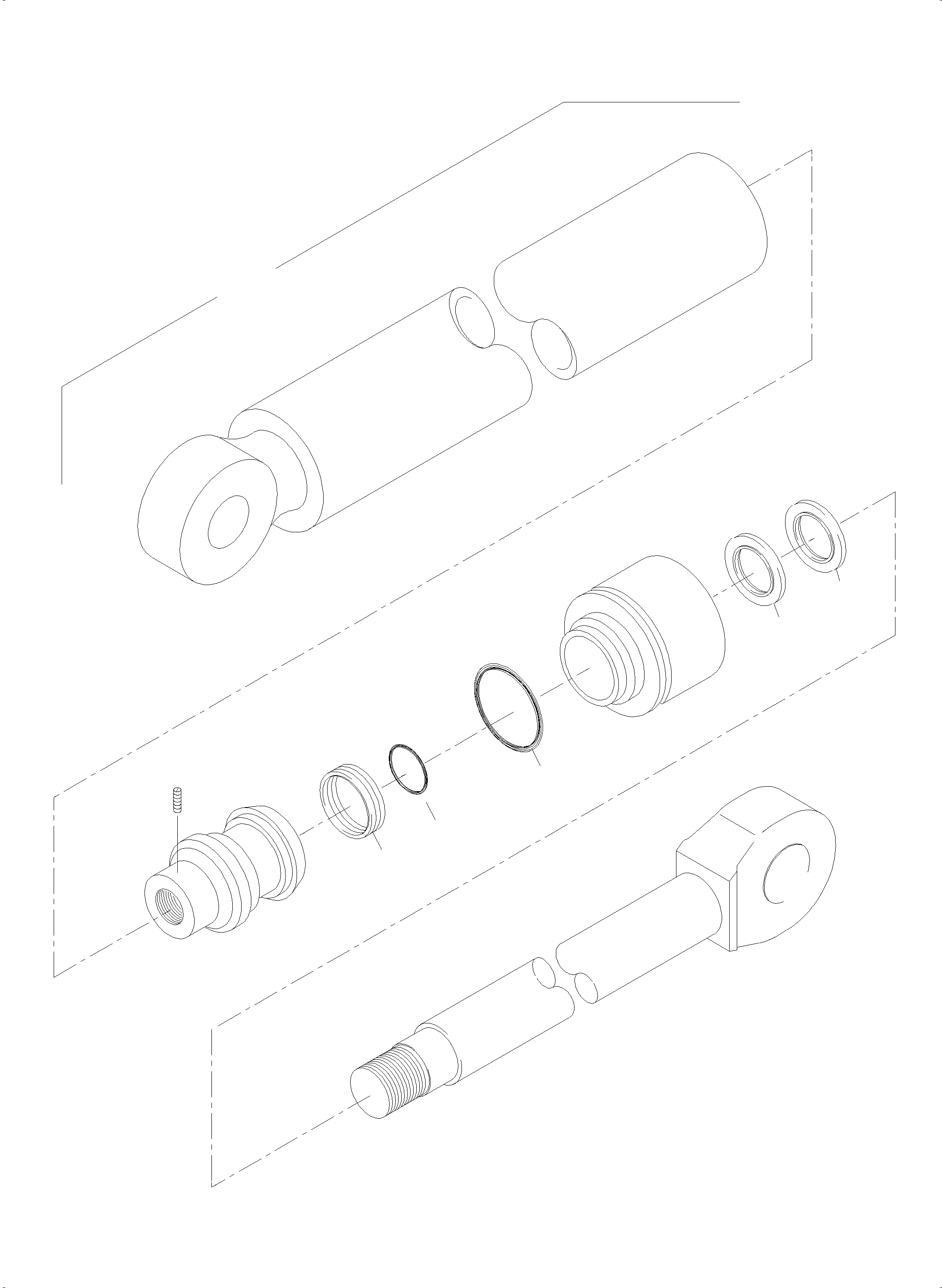Komatsu parts book diagram for PC5500-6 S/N 15086: HYDRAULIC CYLINDER