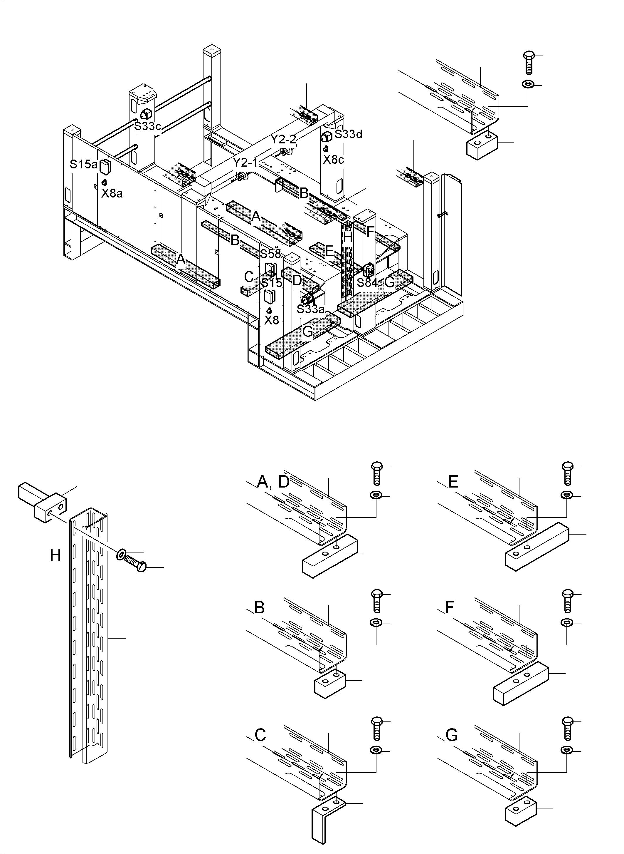 Komatsu parts book diagram for PC5500-6 S/N 15086: ELECTRIC EQUIPMENT