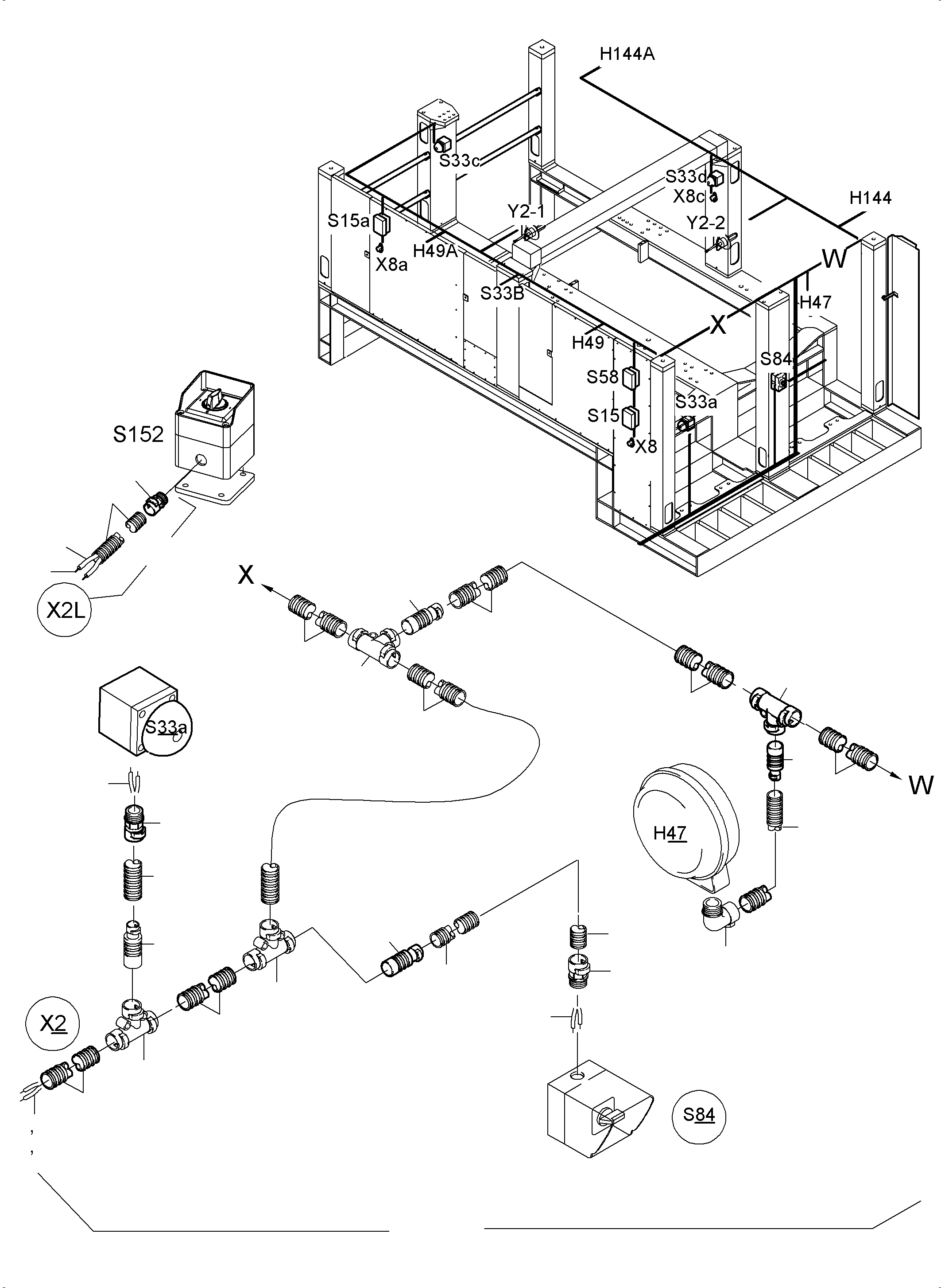 Komatsu parts book diagram for PC5500-6 S/N 15086: LIGHTING EQUIPMENT