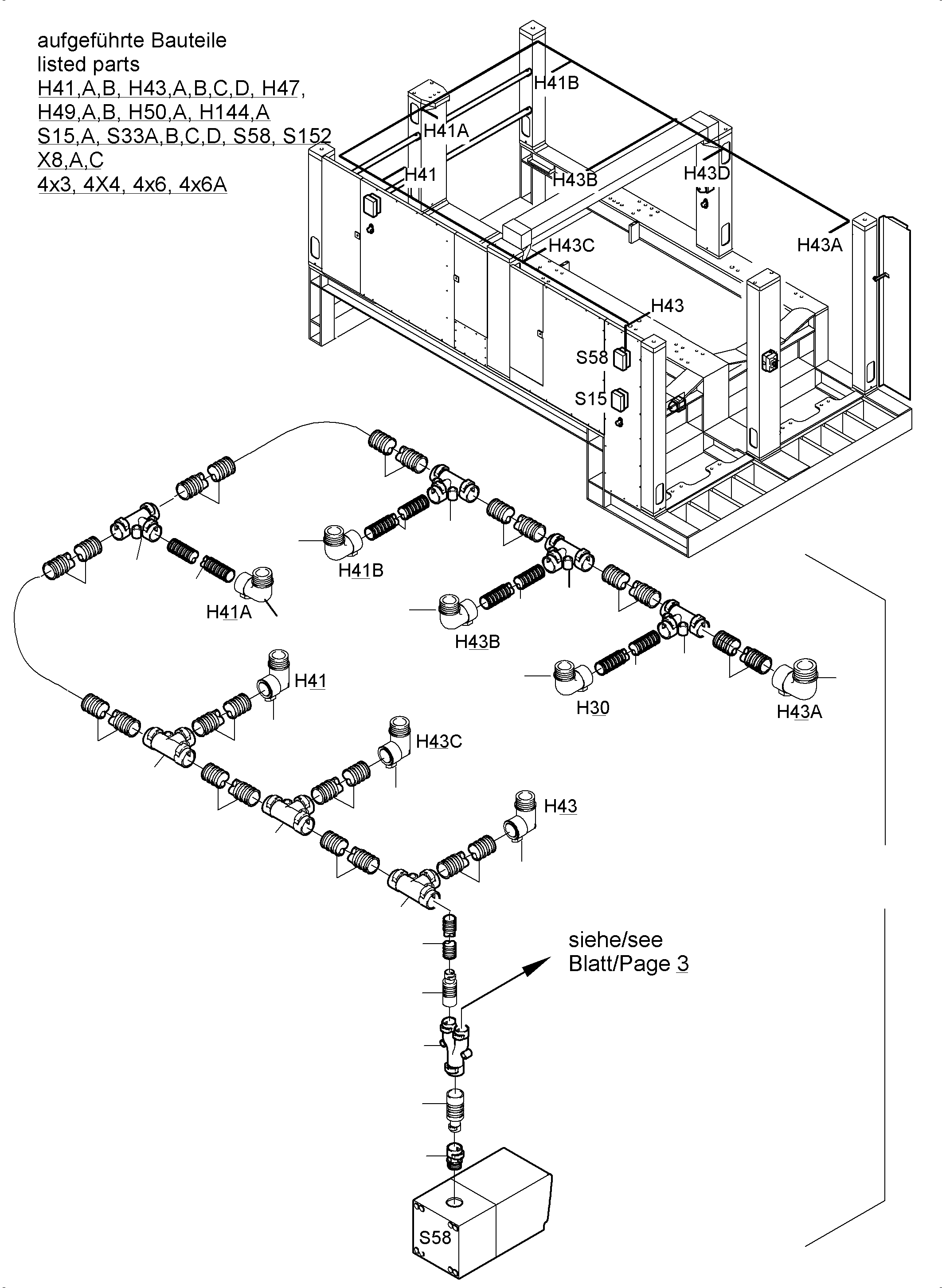 Komatsu parts book diagram for PC5500-6 S/N 15086: LIGHTING EQUIPMENT
