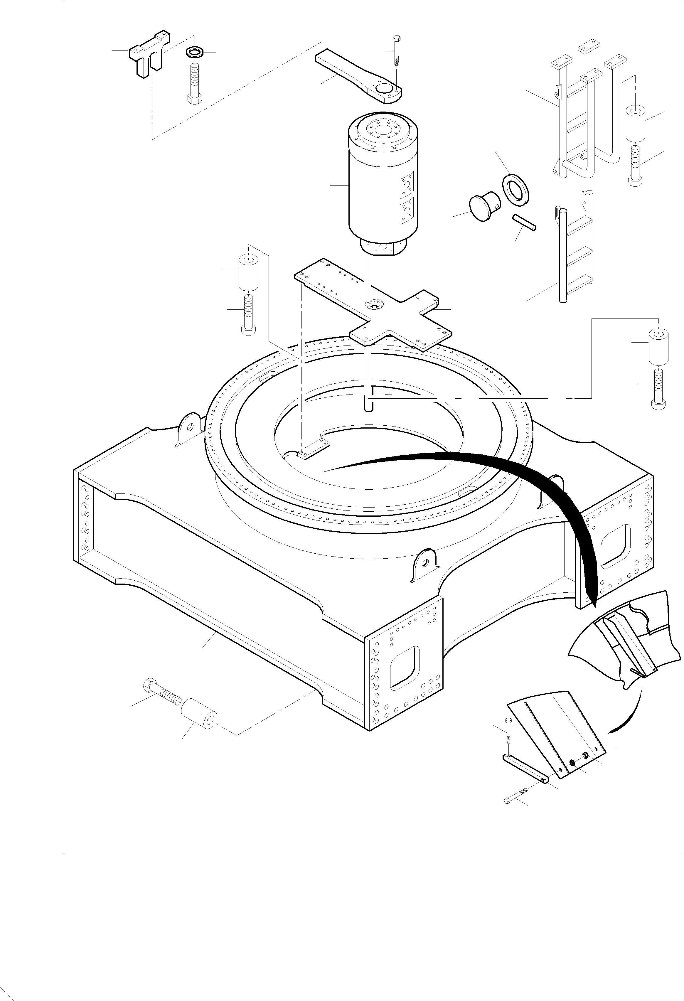 Komatsu parts book diagram for PC5500-6 S/N 15086: CARBODY
