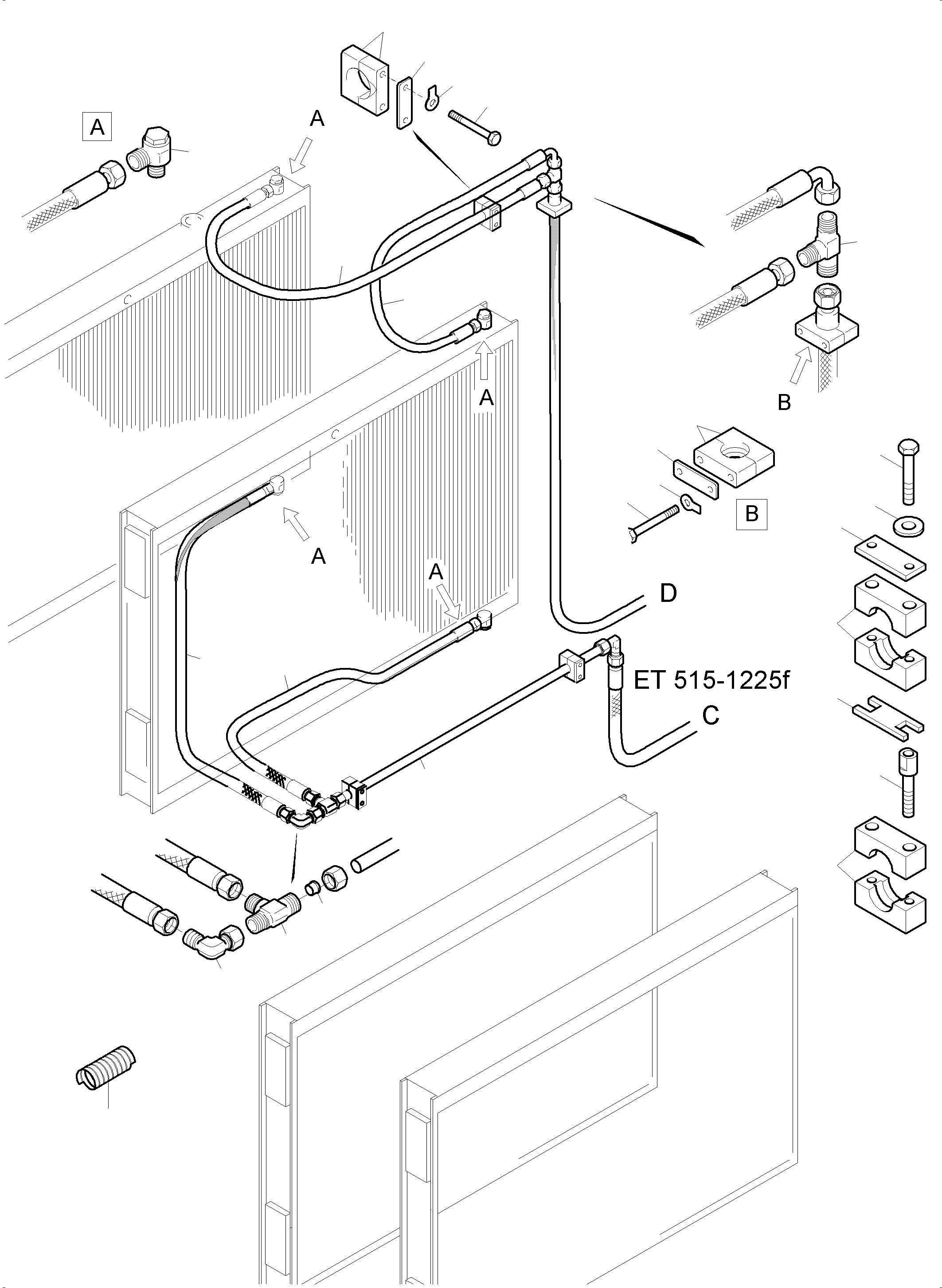 Komatsu parts book diagram for PC5500-6 S/N 15086: COOLING - DISTRIBUTOR GEAR (COOLER)