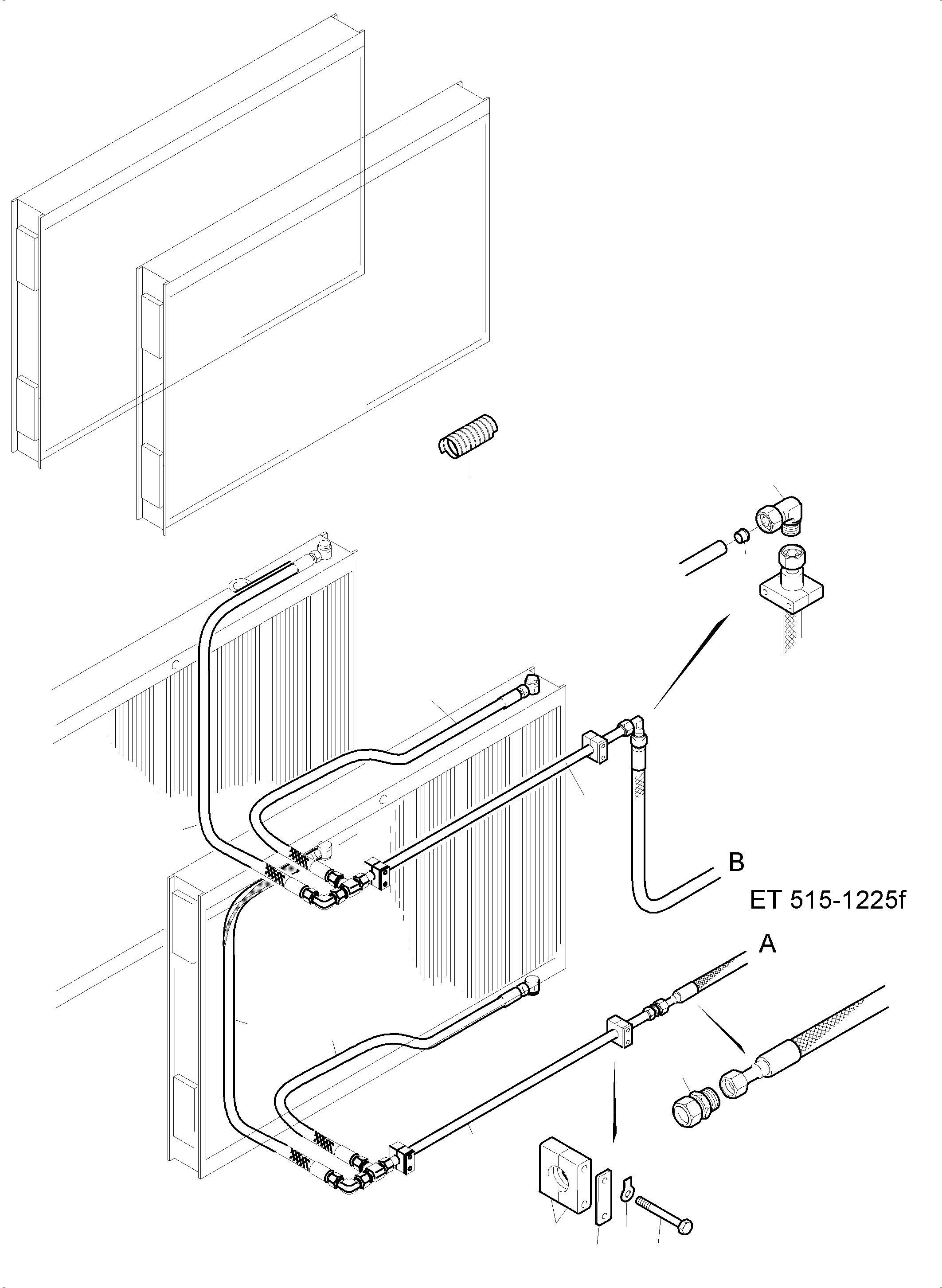 Komatsu parts book diagram for PC5500-6 S/N 15086: COOLING - DISTRIBUTOR GEAR (COOLER)