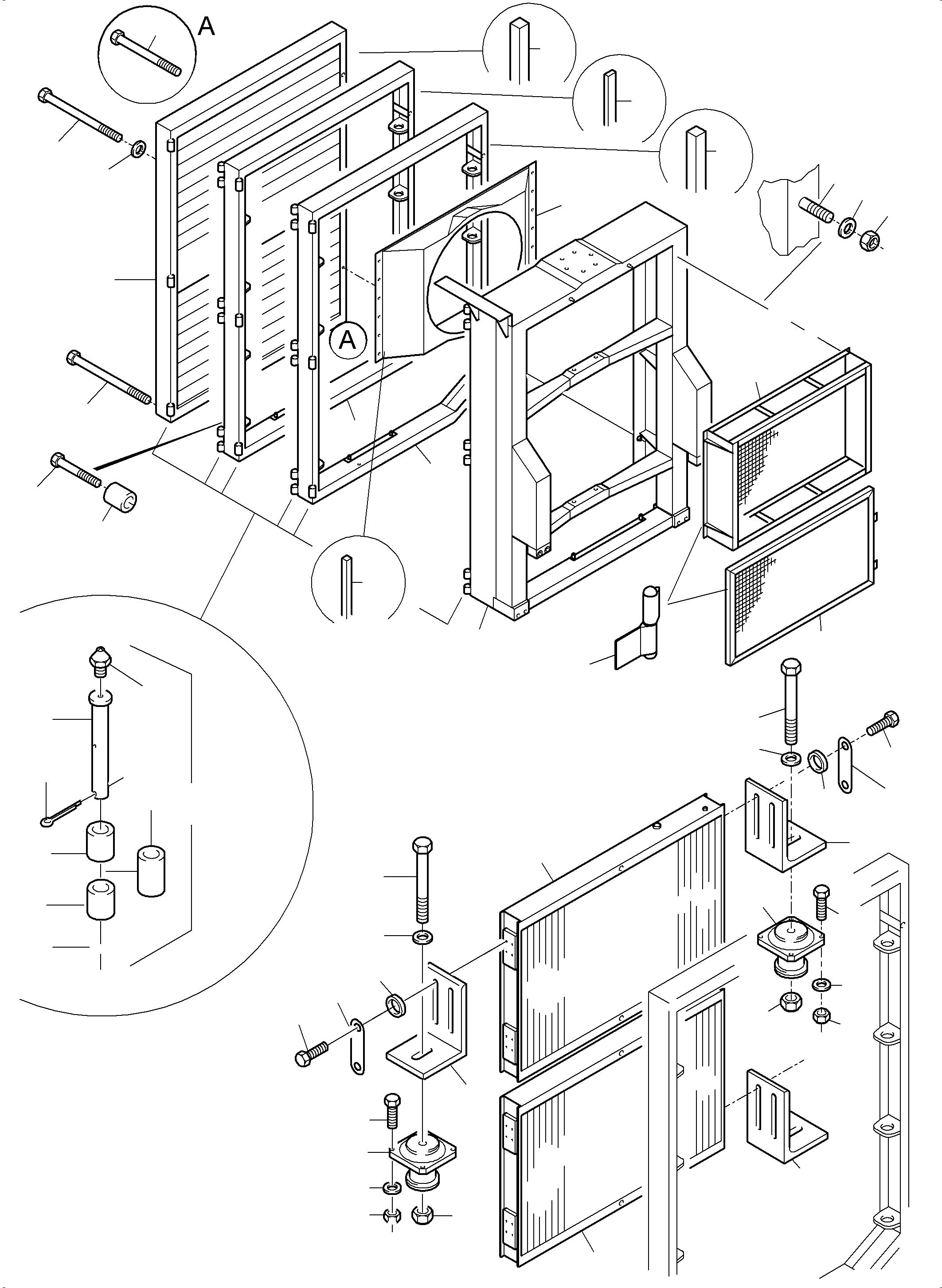 Komatsu parts book diagram for PC5500-6 S/N 15086: OIL COOLER SYSTEM