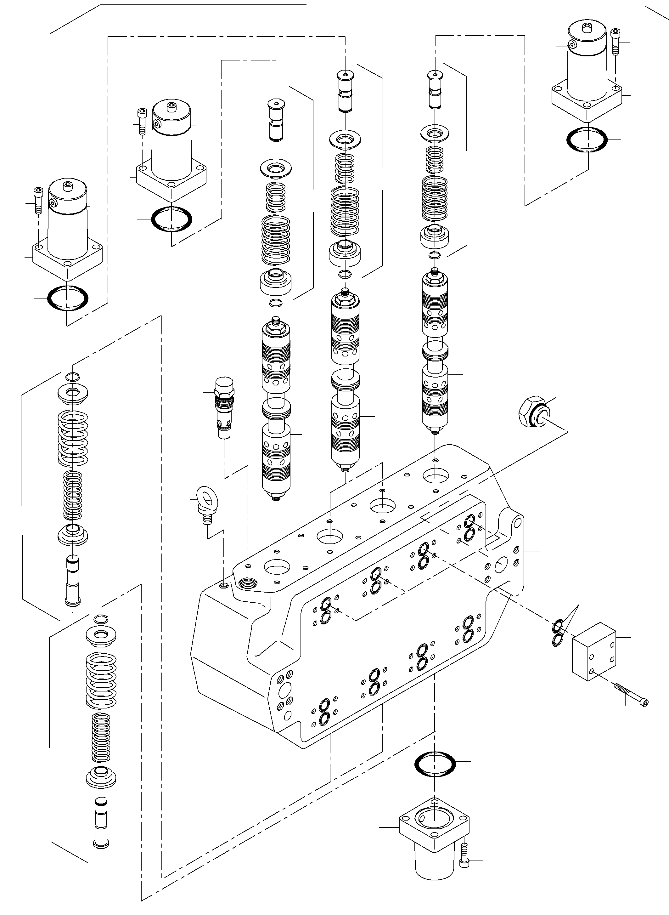 Komatsu parts book diagram for PC5500-6E S/N 15089: CONTROL BLOCK