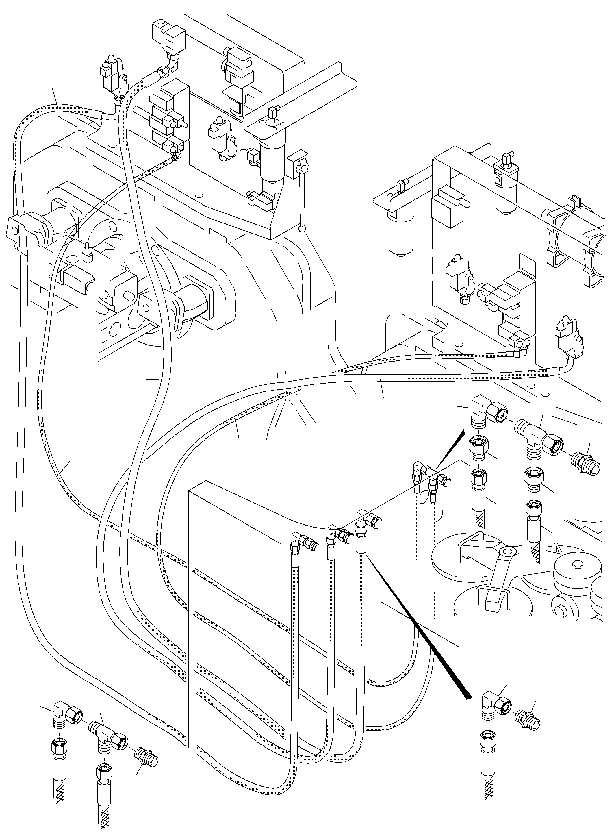 Komatsu parts book diagram for PC5500-6E S/N 15089: TANK LINES, CONTROL,-AND FILTER PLATES
