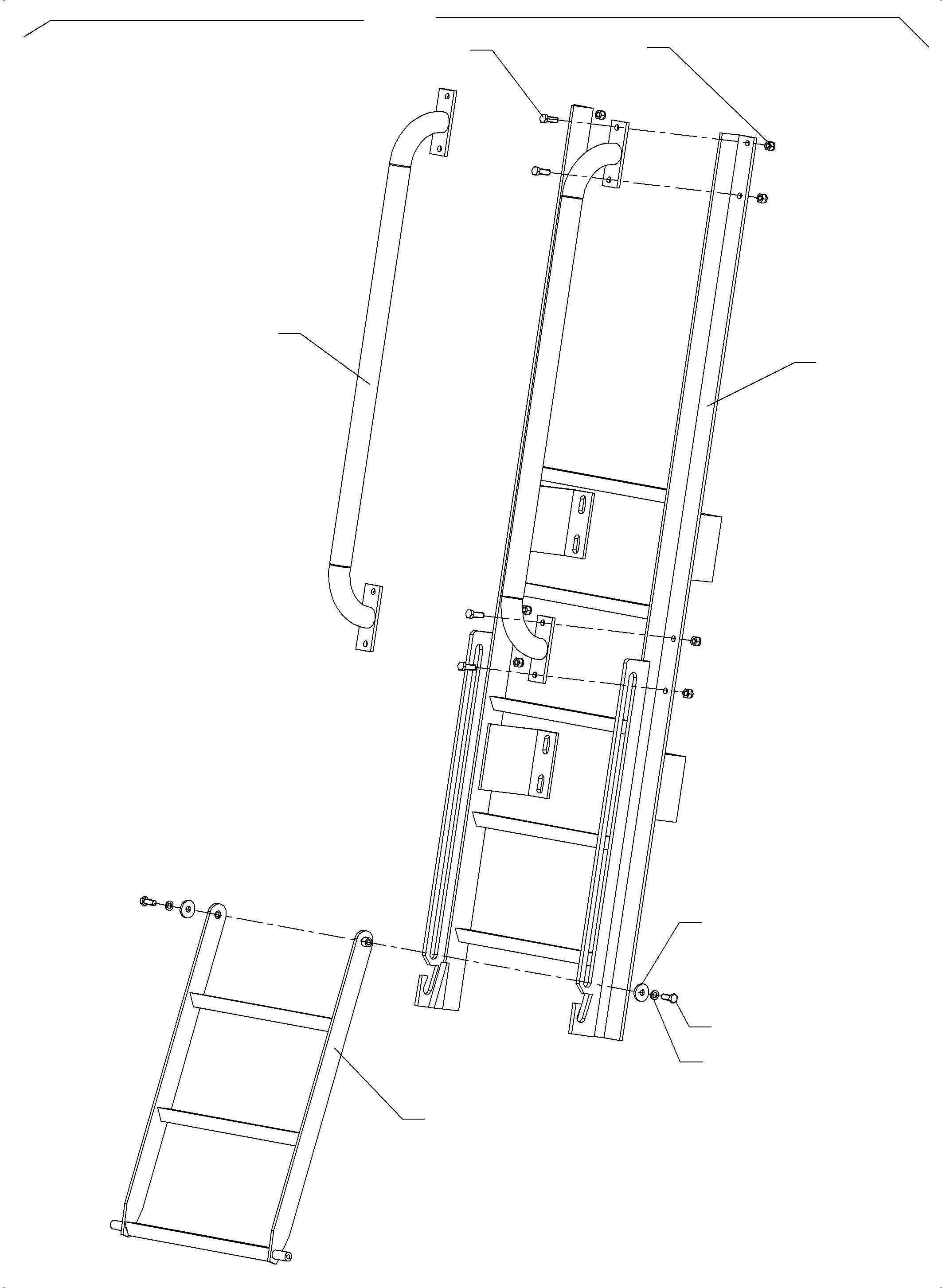 Komatsu parts book diagram for PC5500-6E S/N 15089: LADDER
