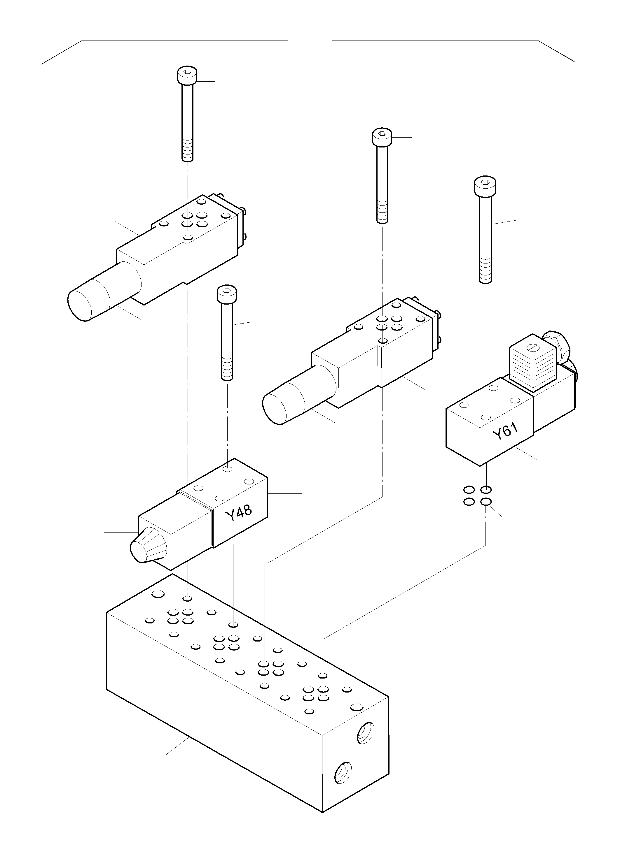 Komatsu parts book diagram for PC5500-6E S/N 15089: MULTI-STATION MANIFOLD BLOCK, REAR