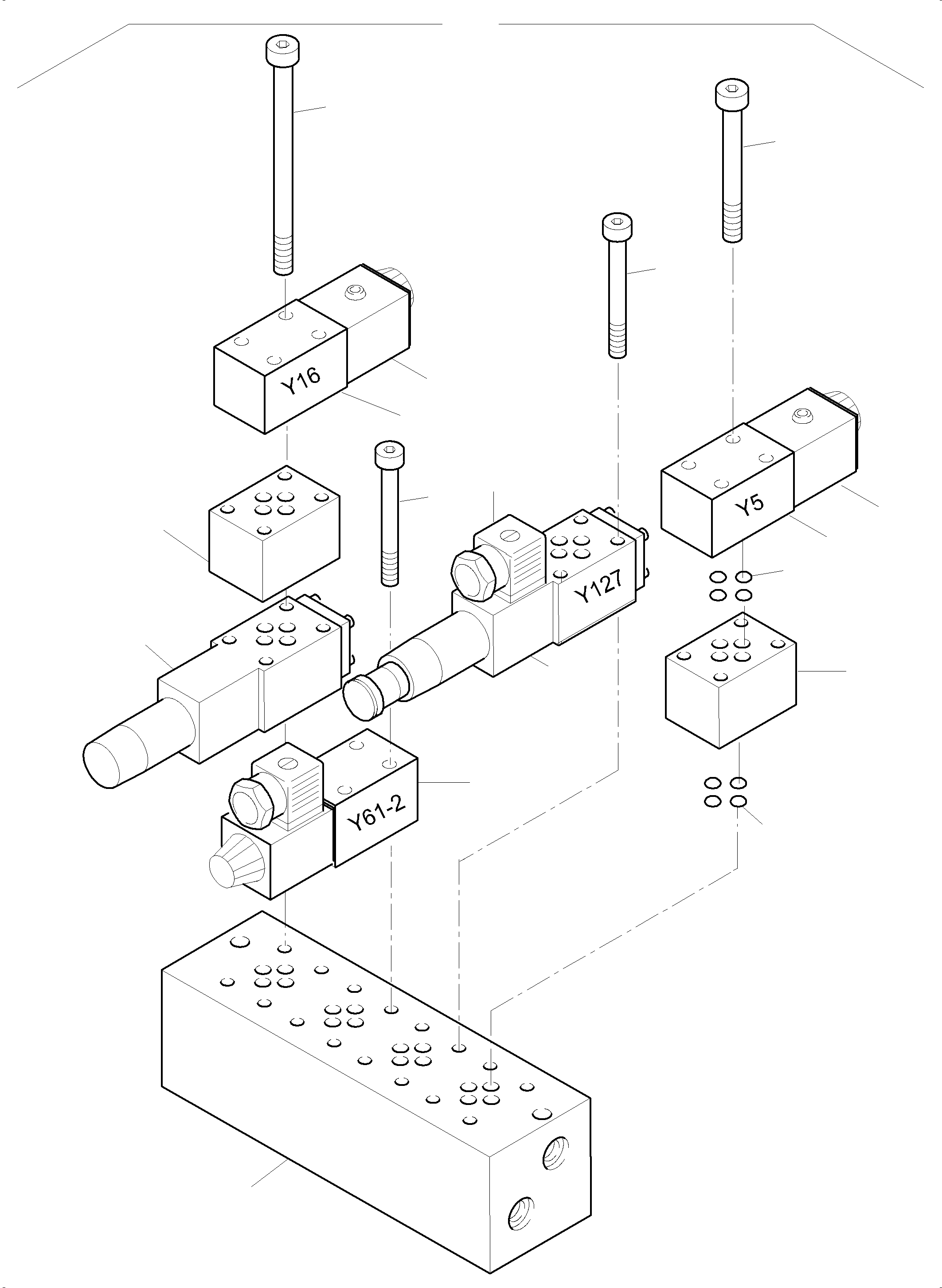 Komatsu parts book diagram for PC5500-6E S/N 15089: MULTI-STATION MANIFOLD BLOCK