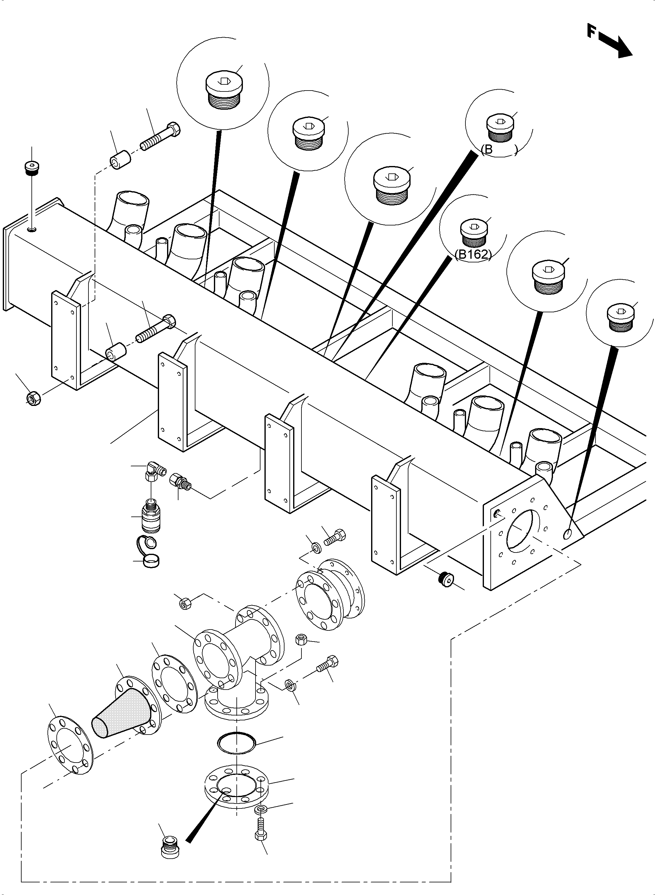 Komatsu parts book diagram for PC5500-6E S/N 15089: SUCTION TANK