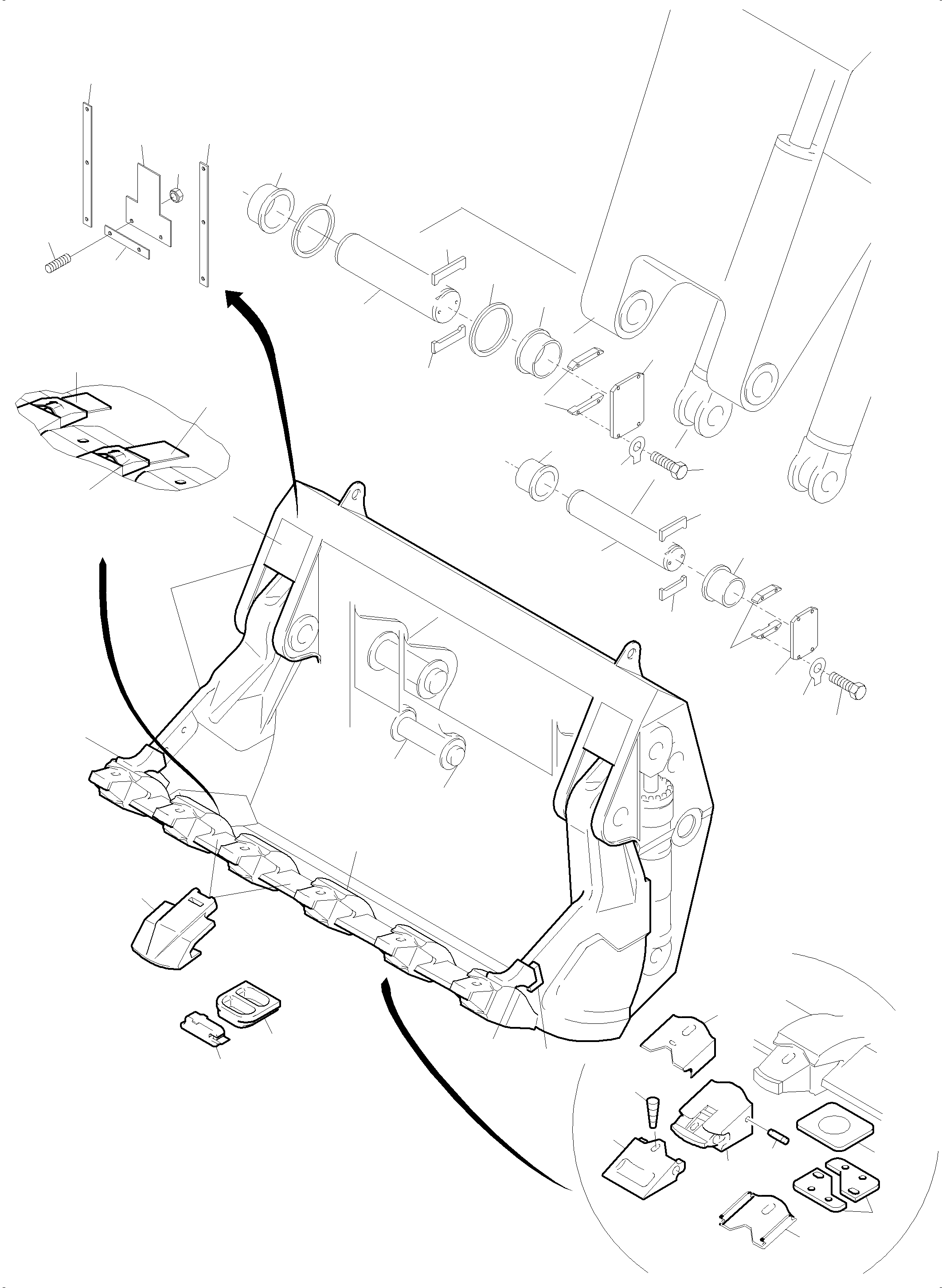 Komatsu parts book diagram for PC5500-6E S/N 15089: BULLCLAM BUCKET 26,0 CBM (LIP WP4)