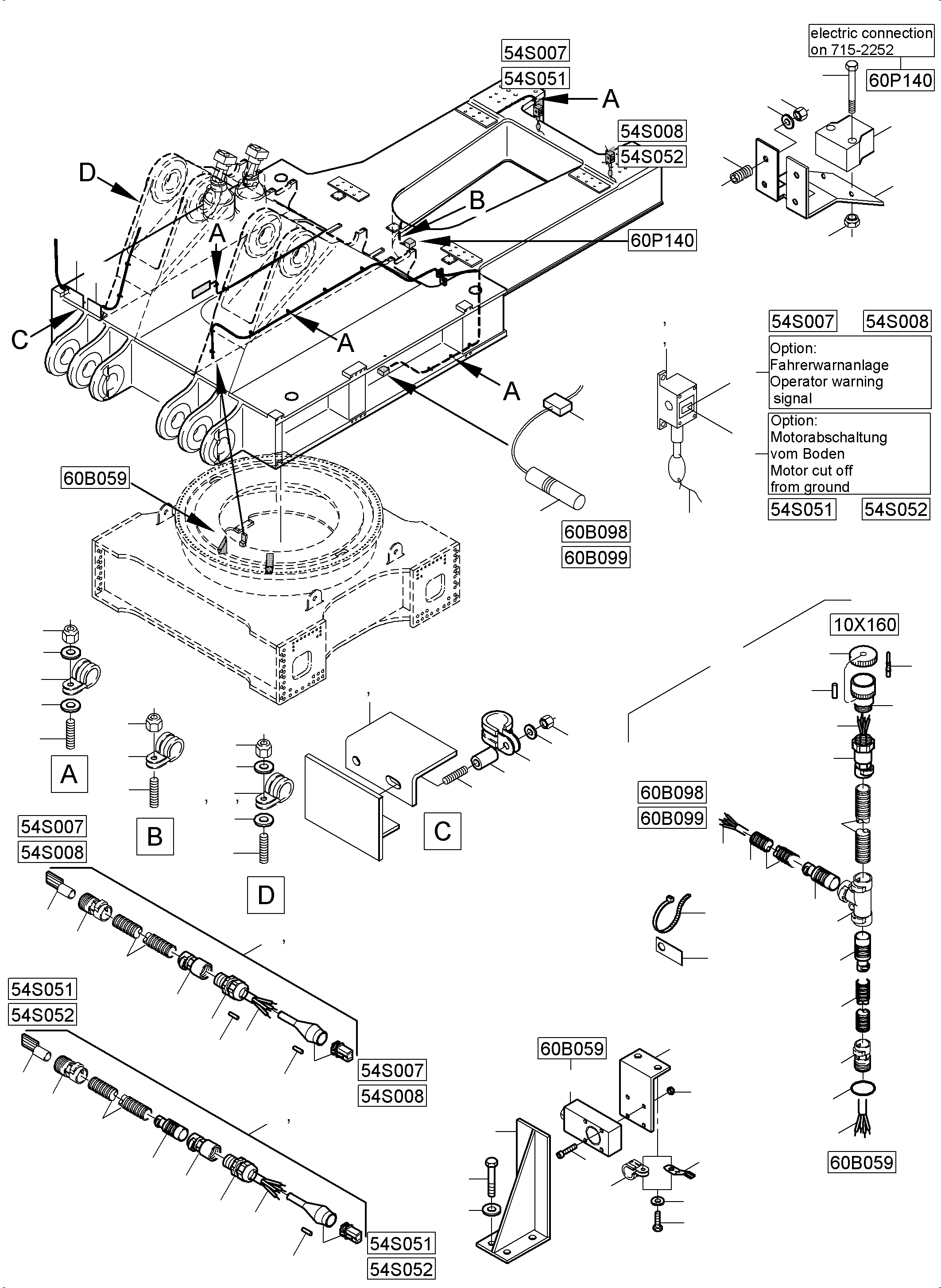 Komatsu parts book diagram for PC5500-6E S/N 15089: ELECT. PARTS - SUPERSTRUCTURE-PLATFORM