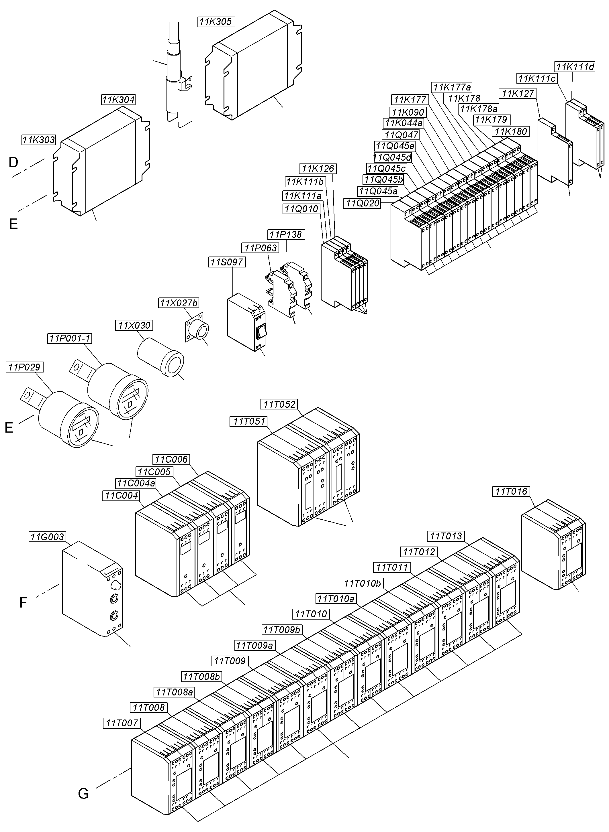 Komatsu parts book diagram for PC5500-6E S/N 15089: SWITCH FRAMING X2
