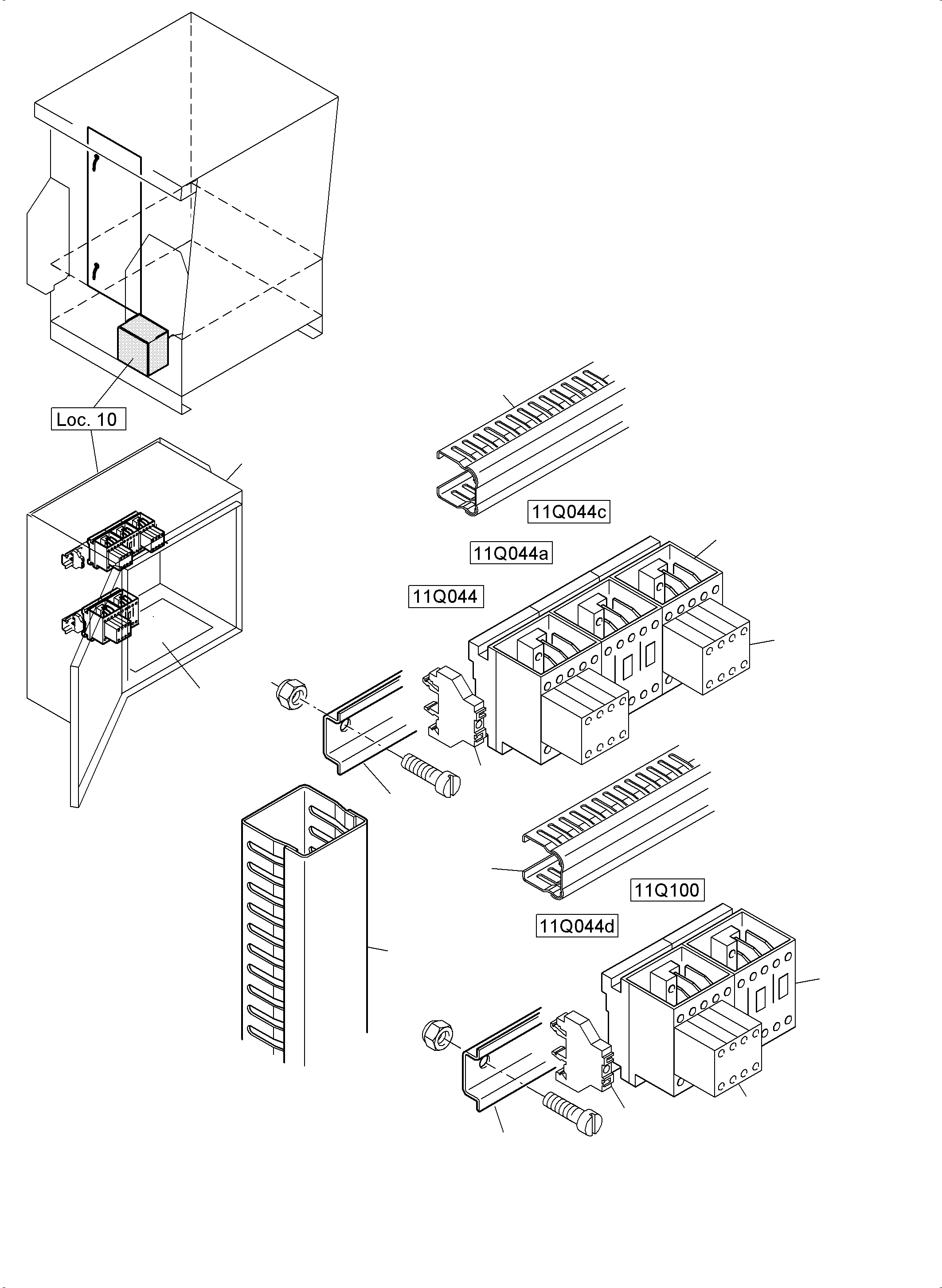 Komatsu parts book diagram for PC5500-6E S/N 15089: SWITCH FRAMING X2