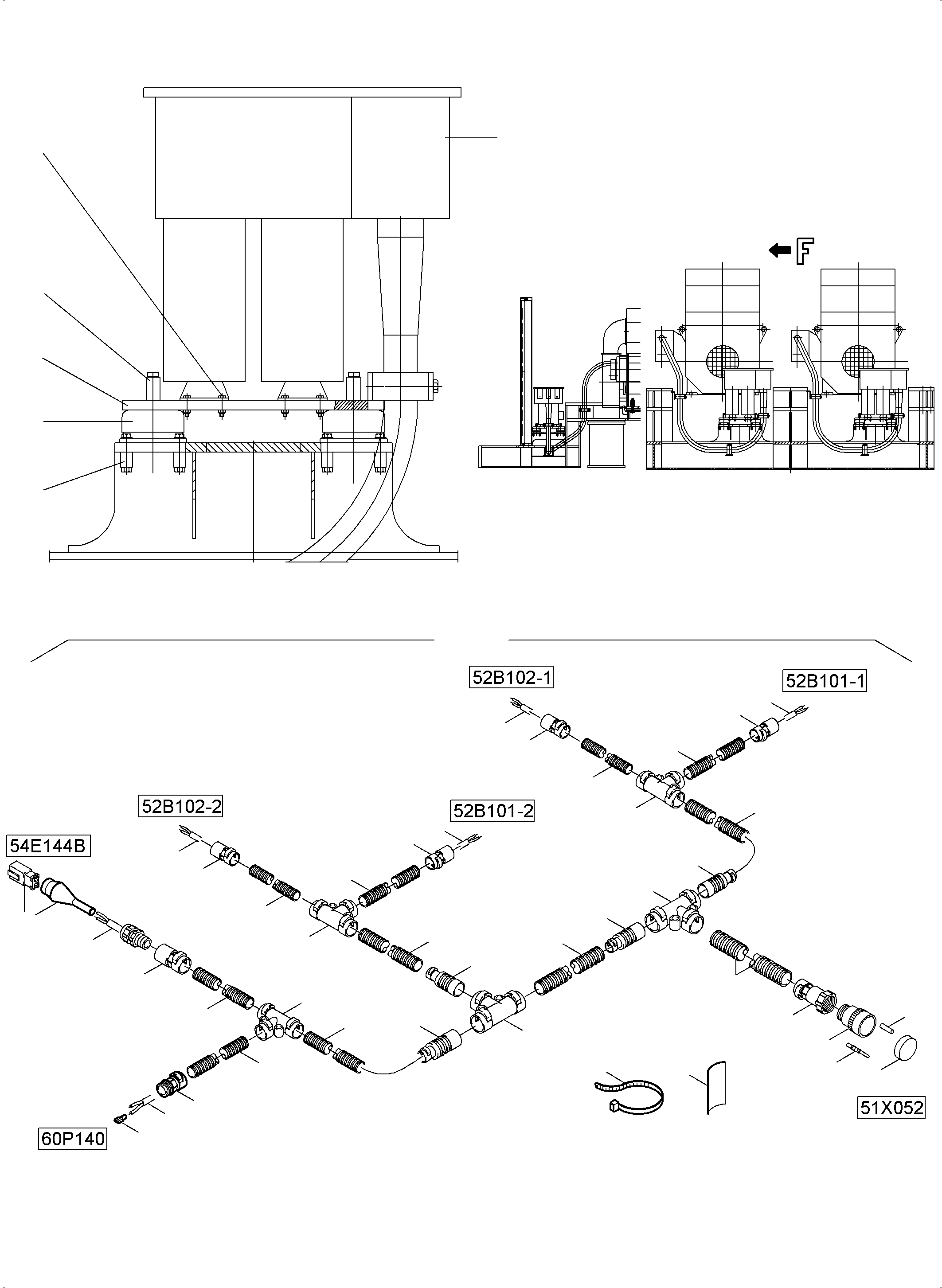 Komatsu parts book diagram for PC5500-6E S/N 15089: MACHINE HOUSE - CAPACITOR ARR. - MOTOR HARNESSES
