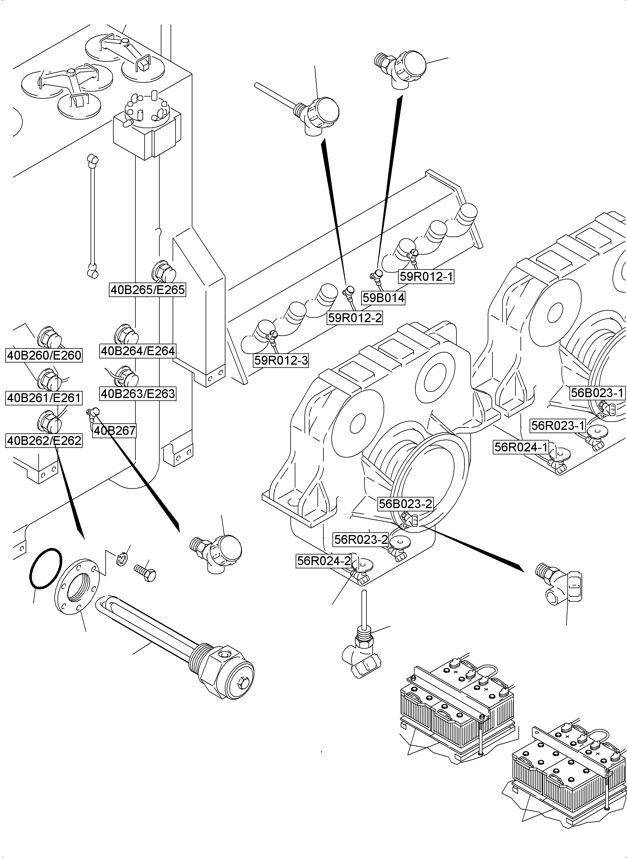 Komatsu parts book diagram for PC5500-6E S/N 15089: TEMPERATURE CONDITIONING