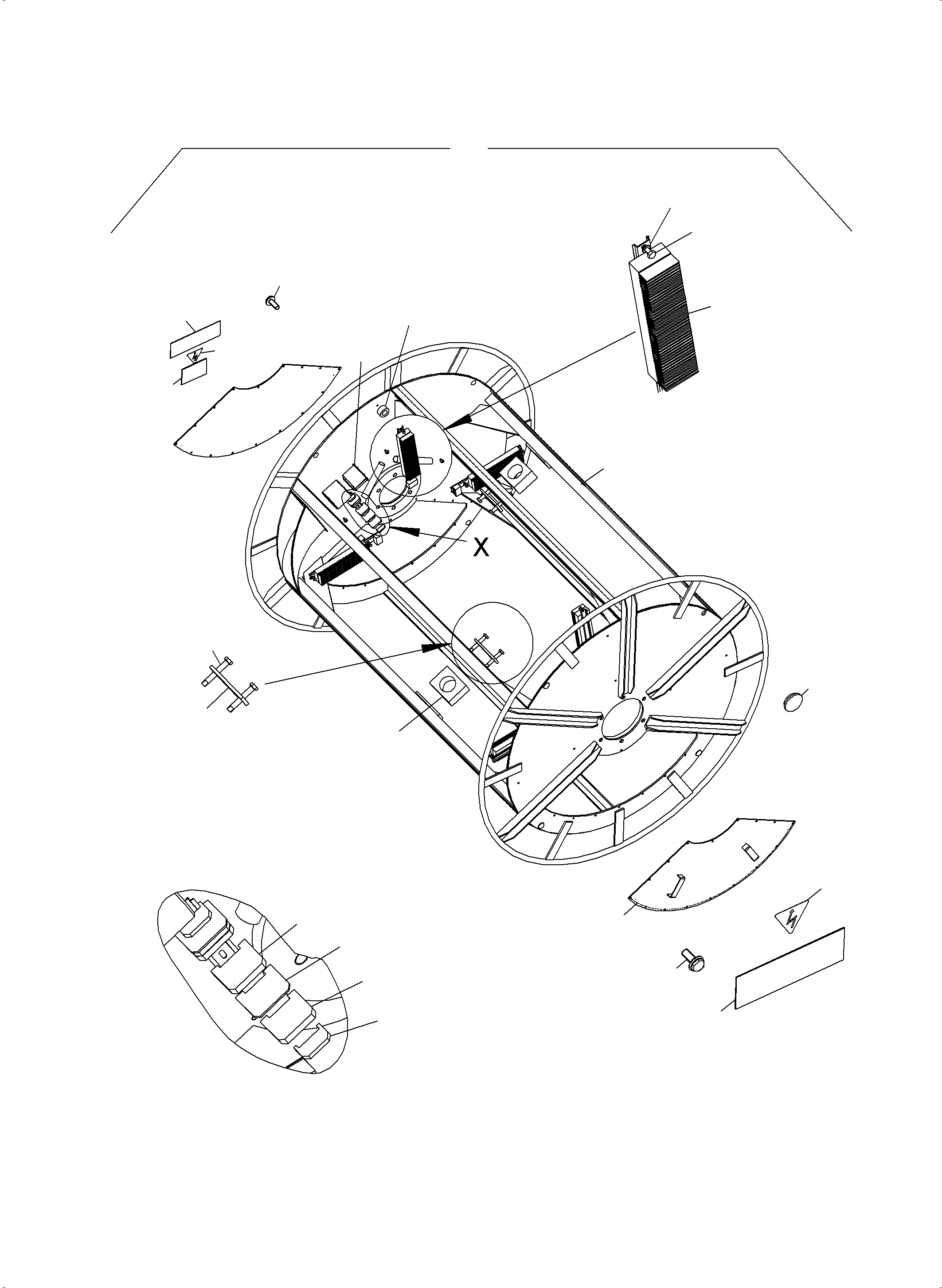 Komatsu parts book diagram for PC5500-6E S/N 15089: DRUM SHEET CASING
