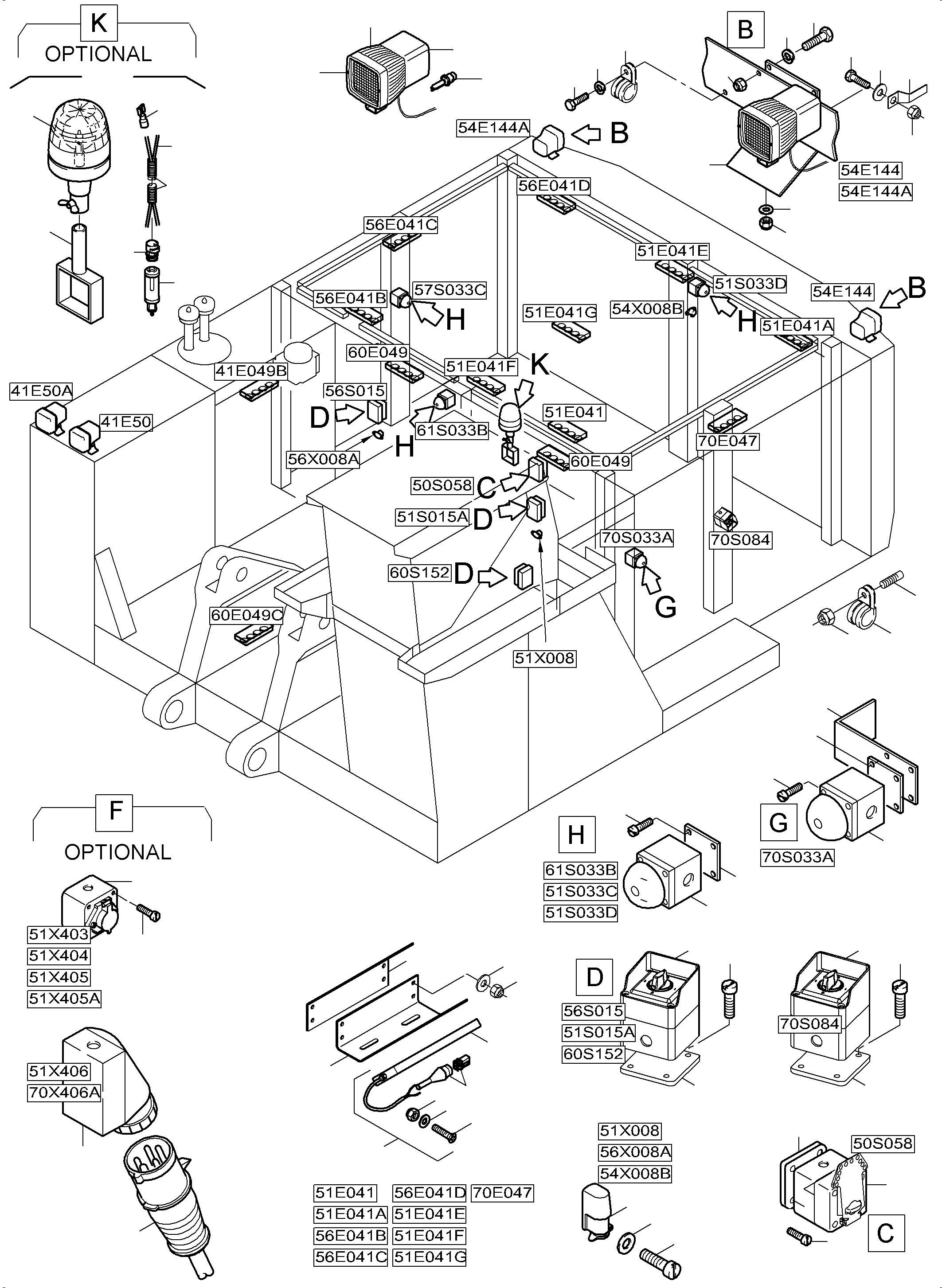 Excavators Mining Komatsu / PC5500-6E S/N 15092(G15092) / Machinery house electric - roof and drive frame(715-2250-1 : 715-2250-1)