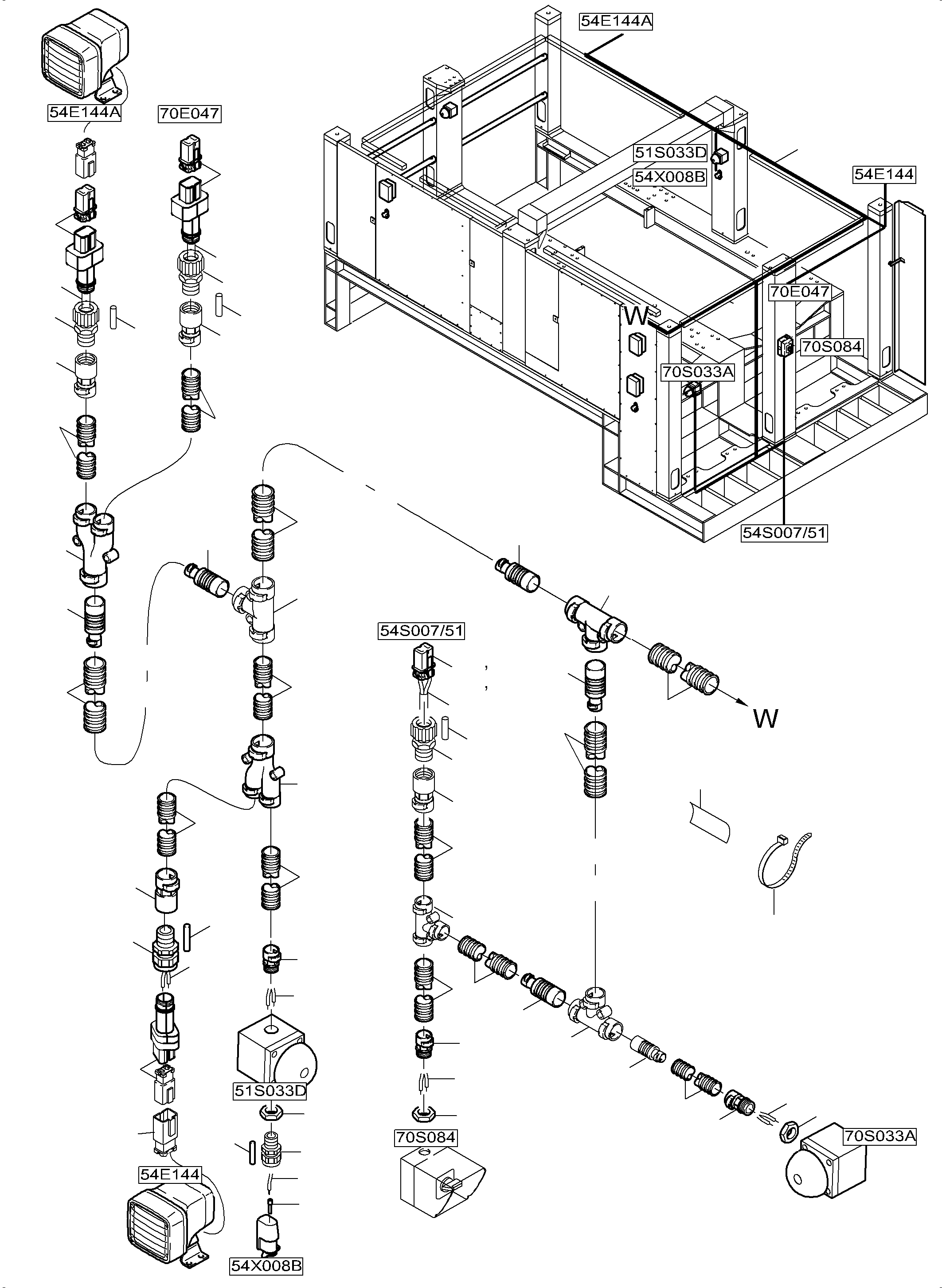Excavators Mining Komatsu / PC5500-6E S/N 15092(G15092) / Machinery house electric - roof and drive frame(715-2250-1 : 715-2250-1)