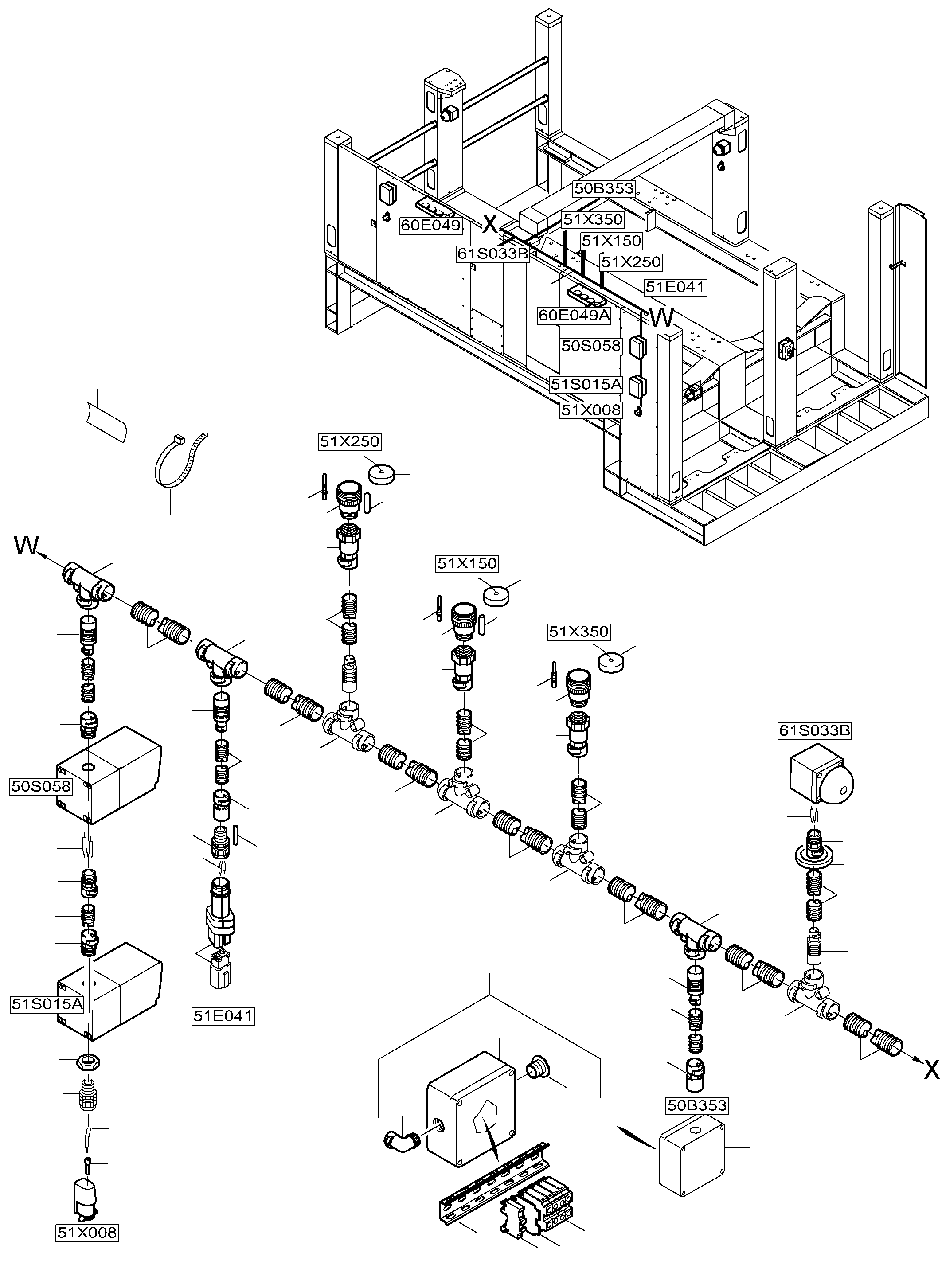 Excavators Mining Komatsu / PC5500-6E S/N 15092(G15092) / Machinery house electric - roof and drive frame(715-2250-1 : 715-2250-1)