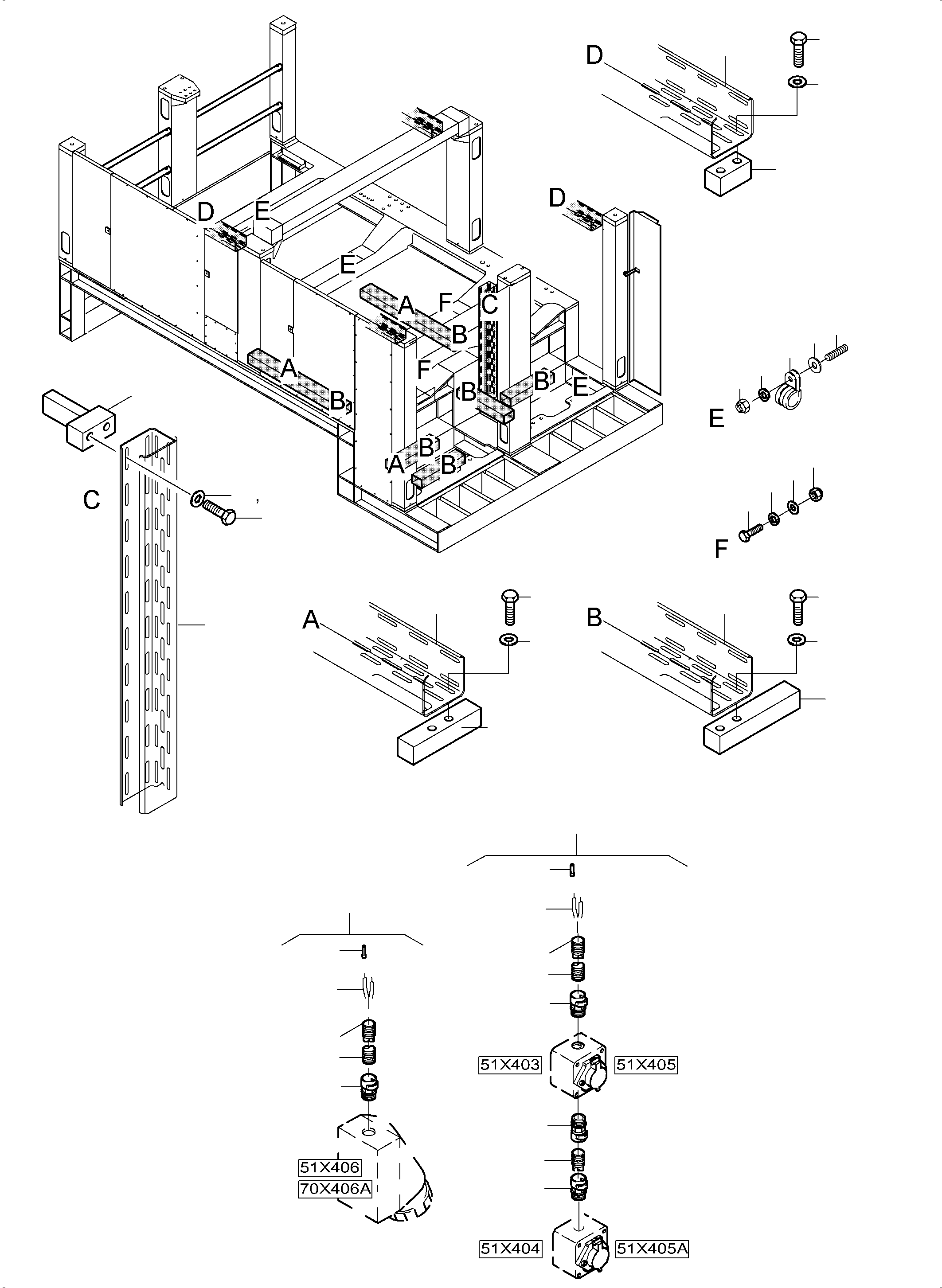 Excavators Mining Komatsu / PC5500-6E S/N 15092(G15092) / Machinery house electric - roof and drive frame(715-2250-1 : 715-2250-1)