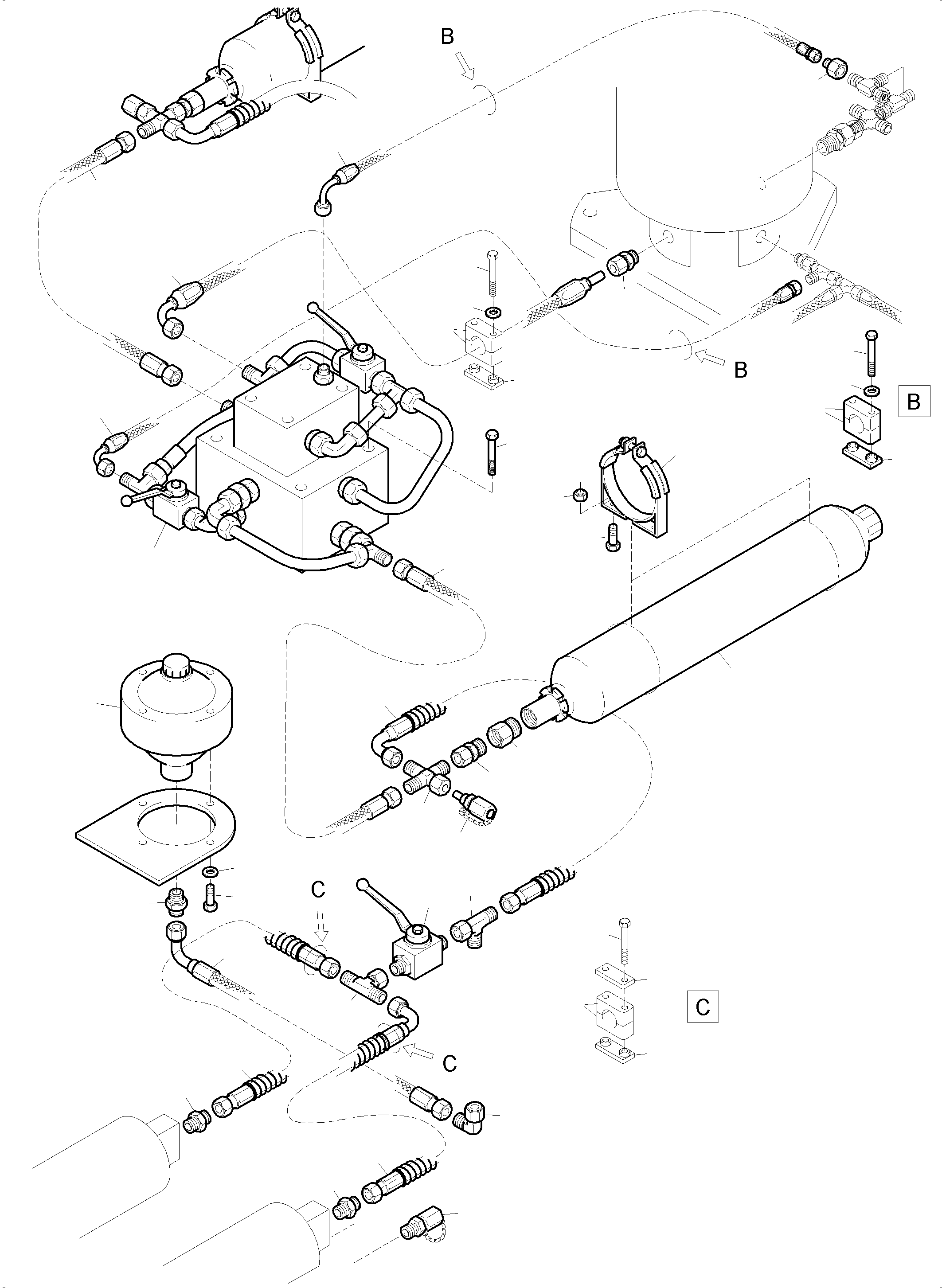 Excavators Mining Komatsu / PC5500-6E S/N 15092(G15092) / Hydraulic Track Tensioning Standard(515-3187a1 : 515-3187a1)