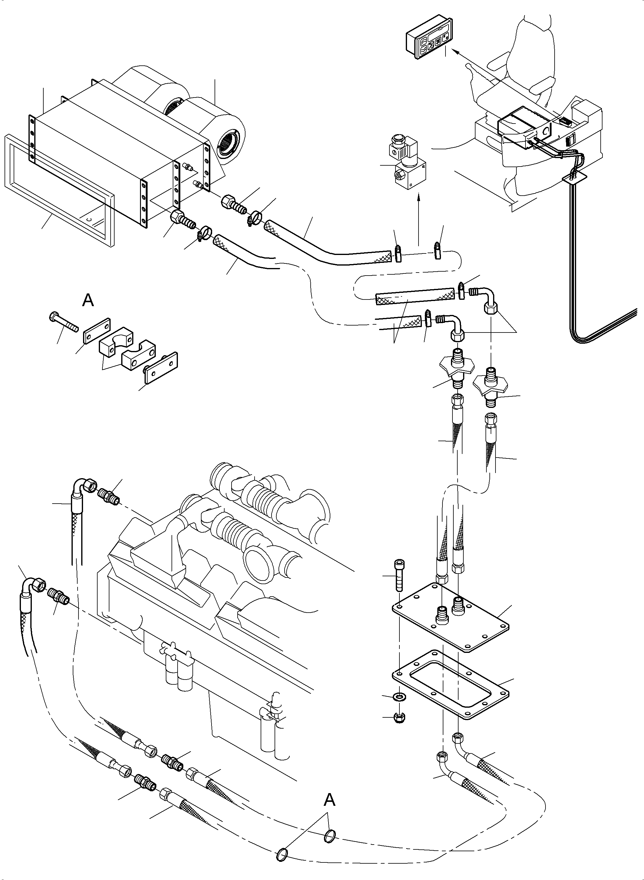 Excavators Mining Komatsu / PC5500-6 S/N 15112(G15112) / Cab Heater Arr.(515-2030e : 515-2030e)