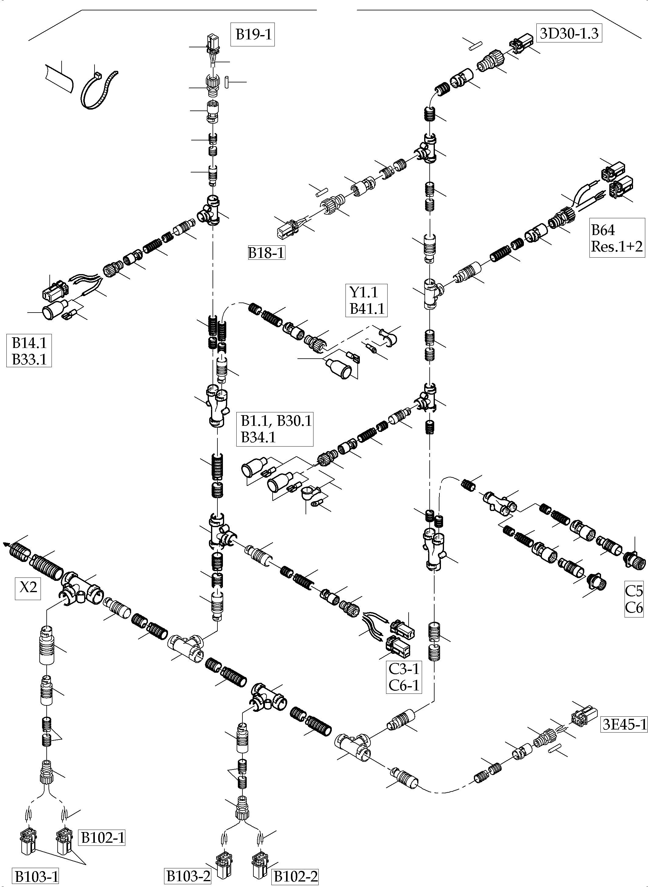 Excavators Mining Komatsu / PC5500-6 S/N 15112(G15112) / Cables - Engine and Transmitter(515-2148s : 515-2148s)