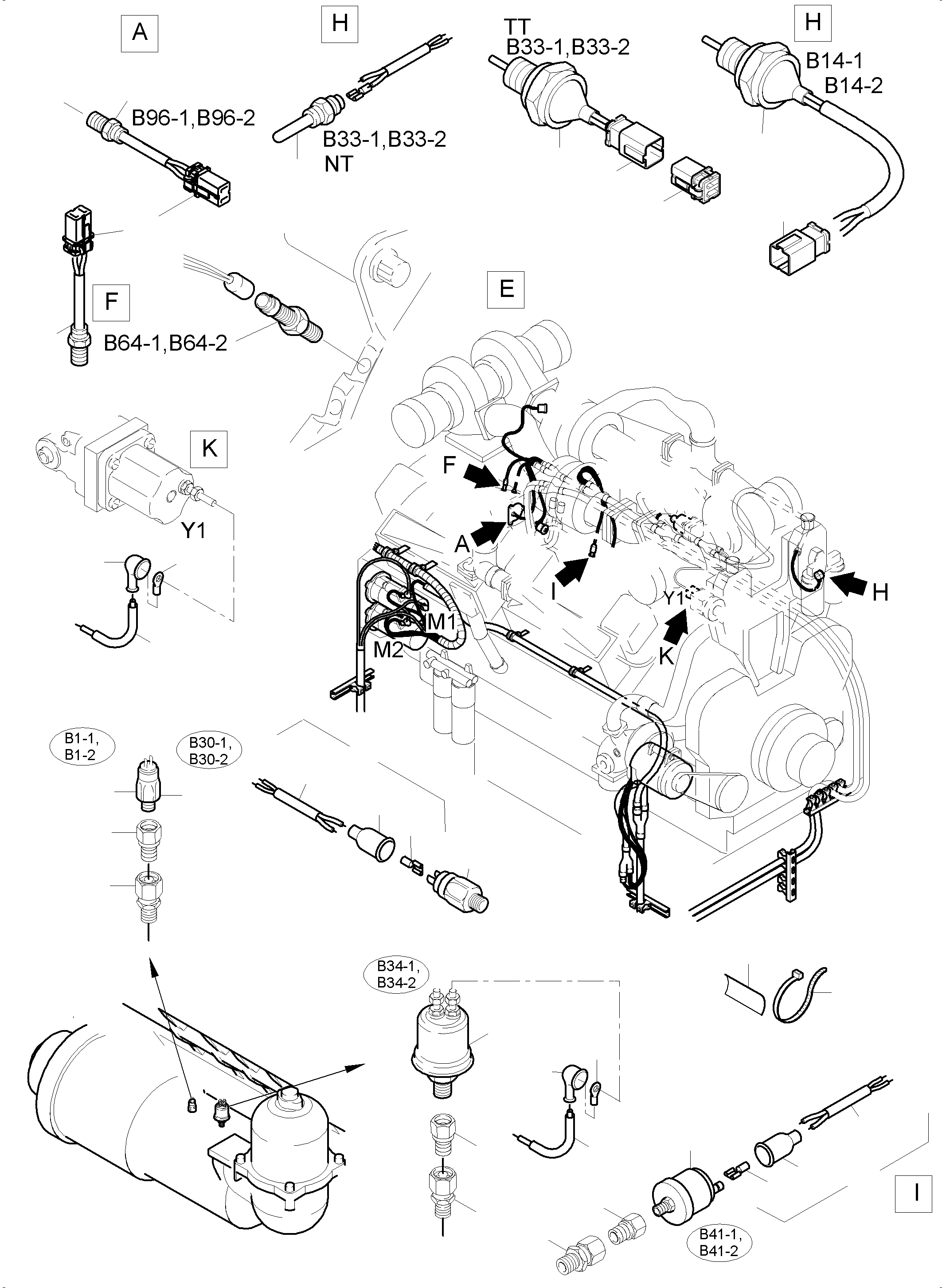 Excavators Mining Komatsu / PC5500-6 S/N 15112(G15112) / Cables - Engine and Transmitter(515-2148s : 515-2148s)
