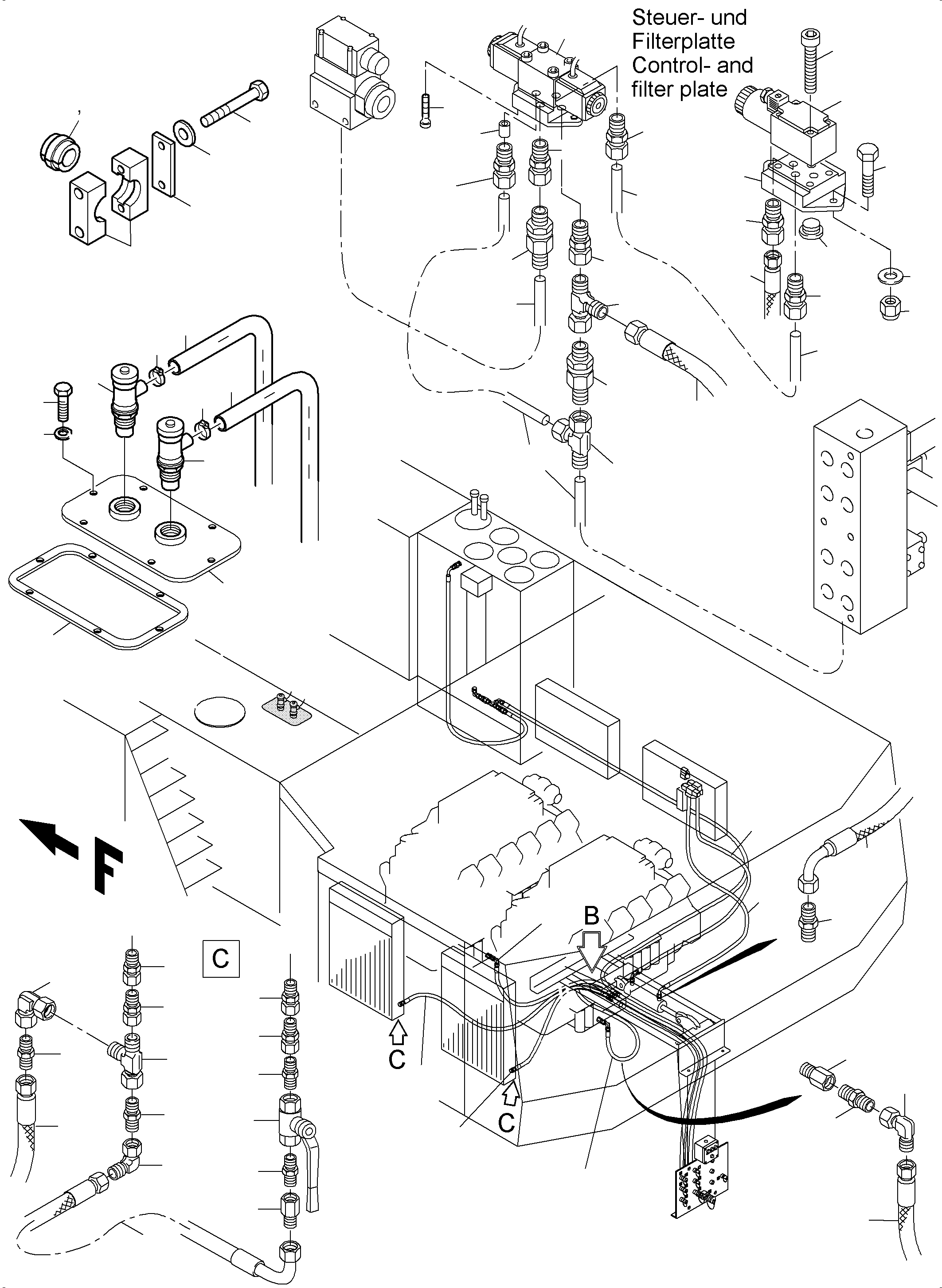 Excavators Mining Komatsu / PC5500-6 S/N 15112(G15112) / Refueling equipment fuel line wiggins VR 300(515-2301f : 515-2301f)