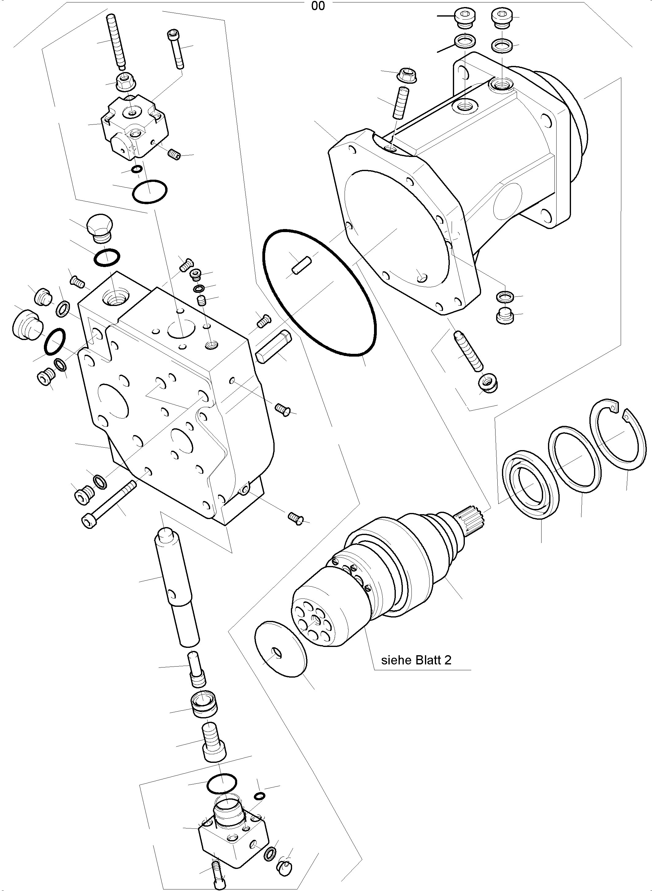 Komatsu parts book diagram for PC5500-6E S/N 15134: HYDR. PUMP